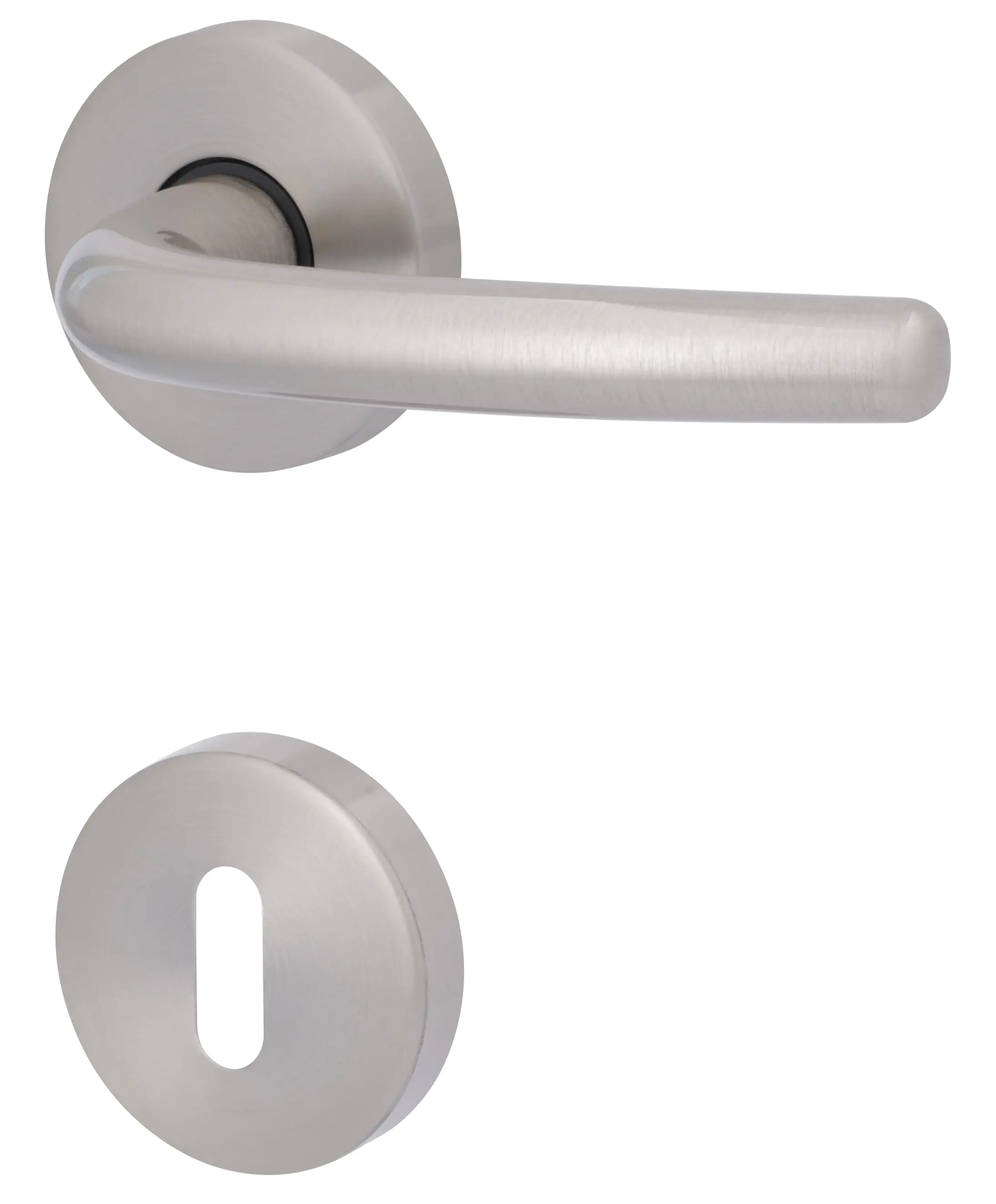 Alpertec BB-Rosettengarnitur Marina Messing silber rund