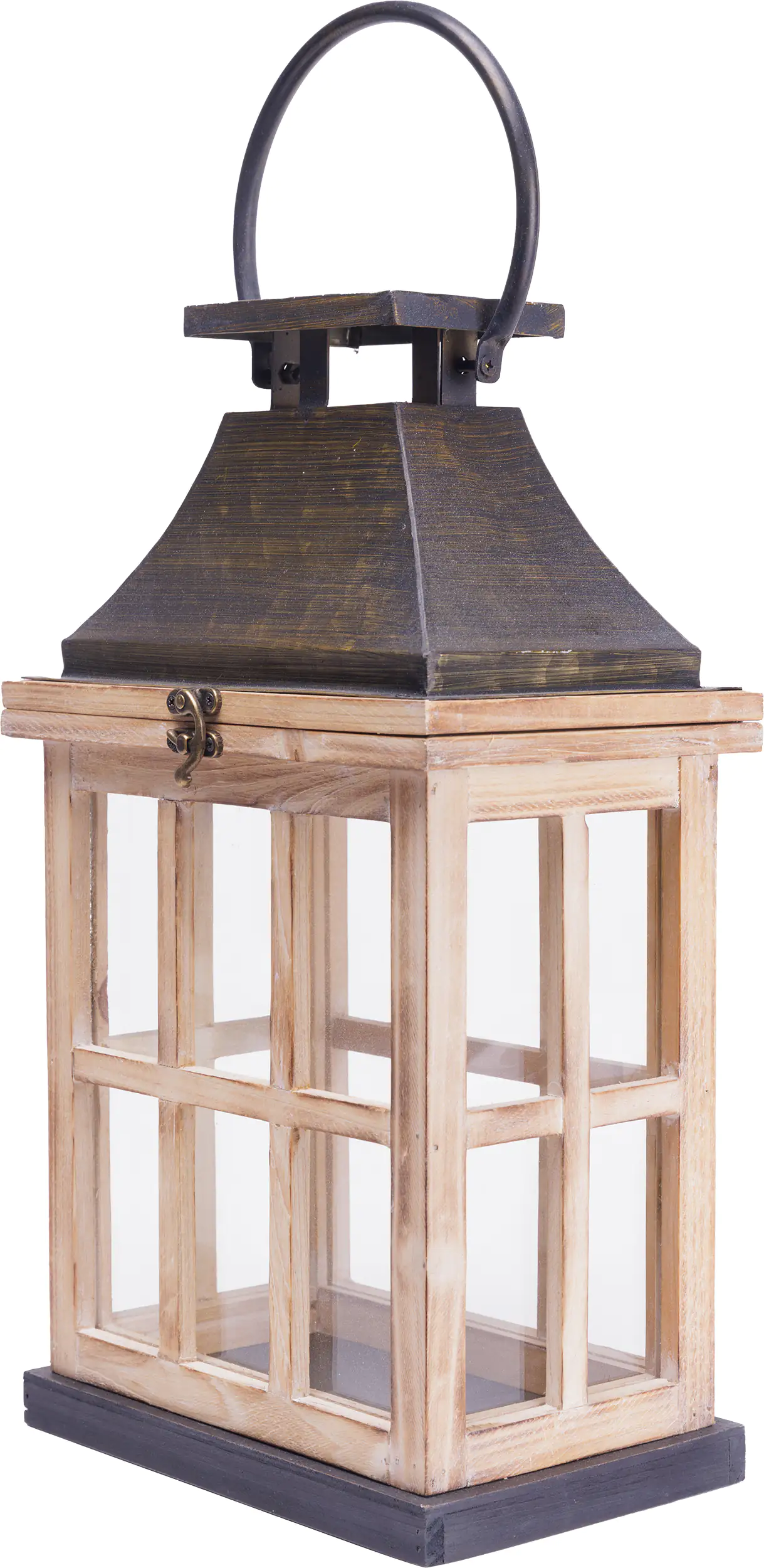 TrendLine Laterne Holz 57 x 30 x 22,5 cm natur