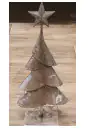 Riffelmacher Dekofigur Baum, Metall antik silber 26,5 x 12 x 54 cm