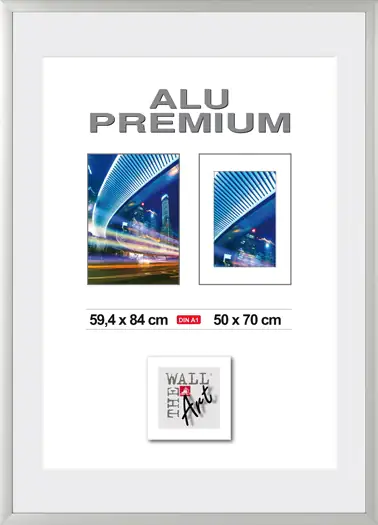 Aluminiumrahmen Quattro silber, 59,4 x 84 cm (DIN A 1)