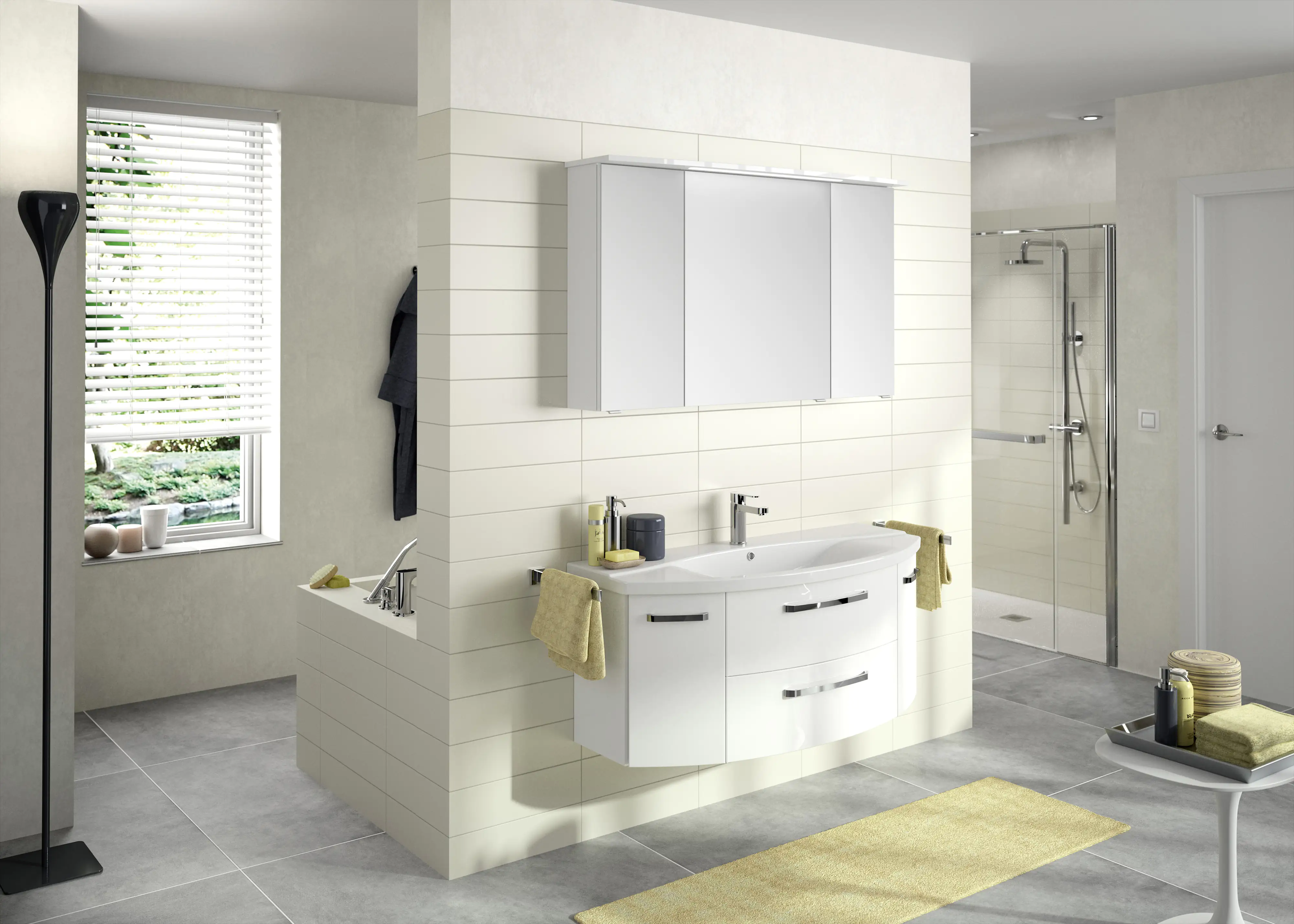 Pelipal Spiegelschrank Fokus 4010 weiß Glanz, Breite 1220 mm