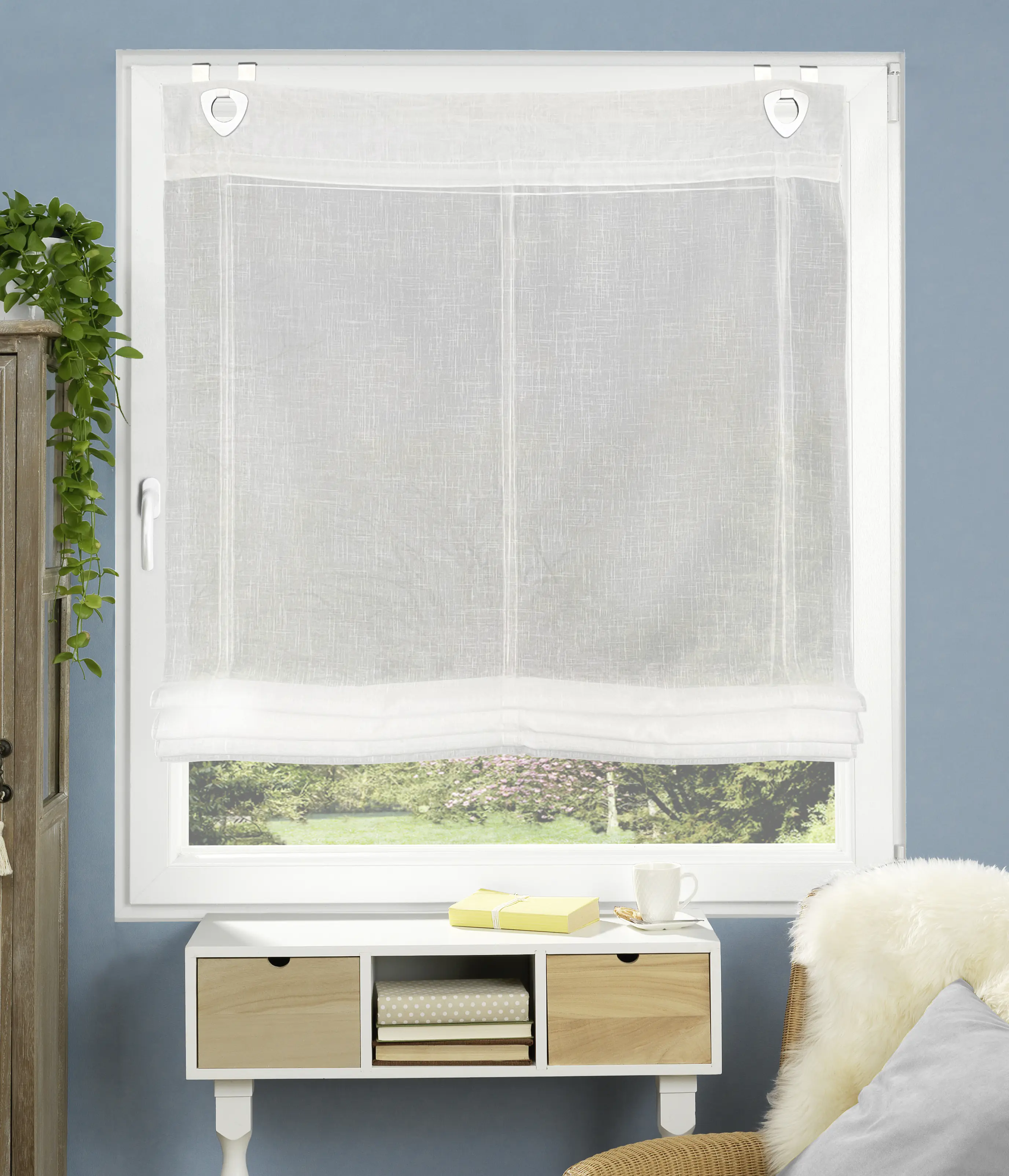 Raffrollo Casper weiß 130 x 95 cm 