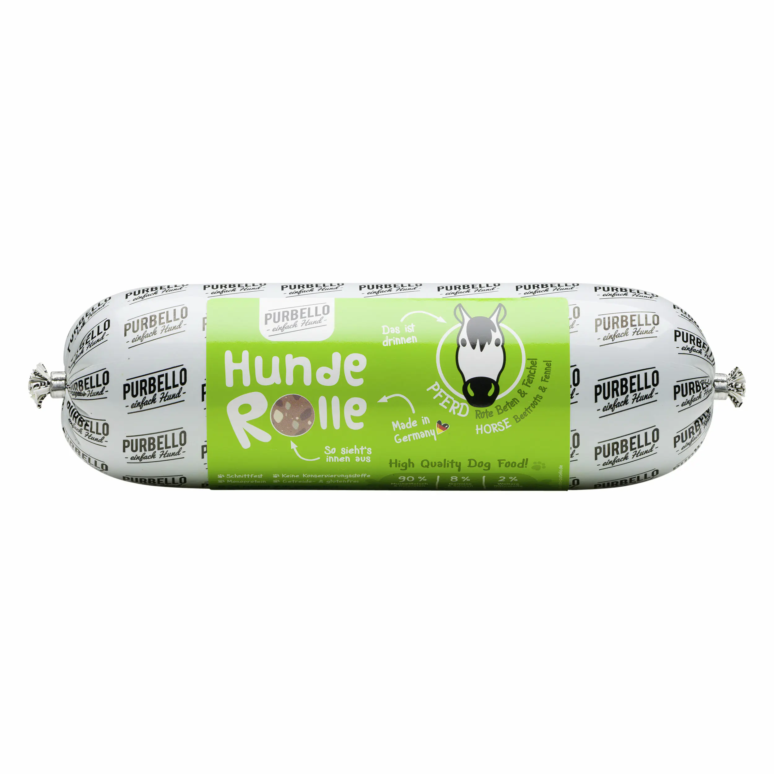 Purbello Hundefutter Rolle Adult getreidefrei 800 g Pferd