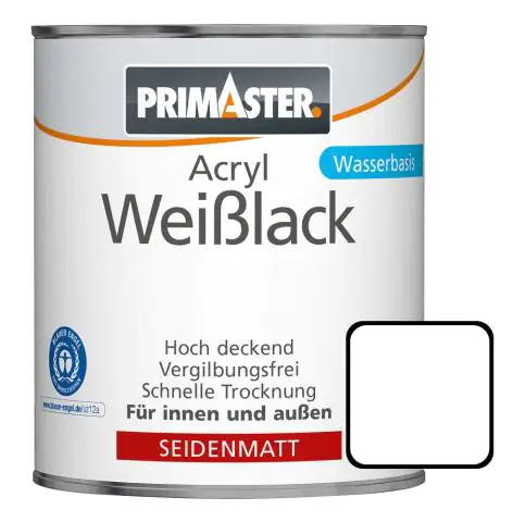 Primaster Acryl Weißlack 2 L weiß seidenmatt