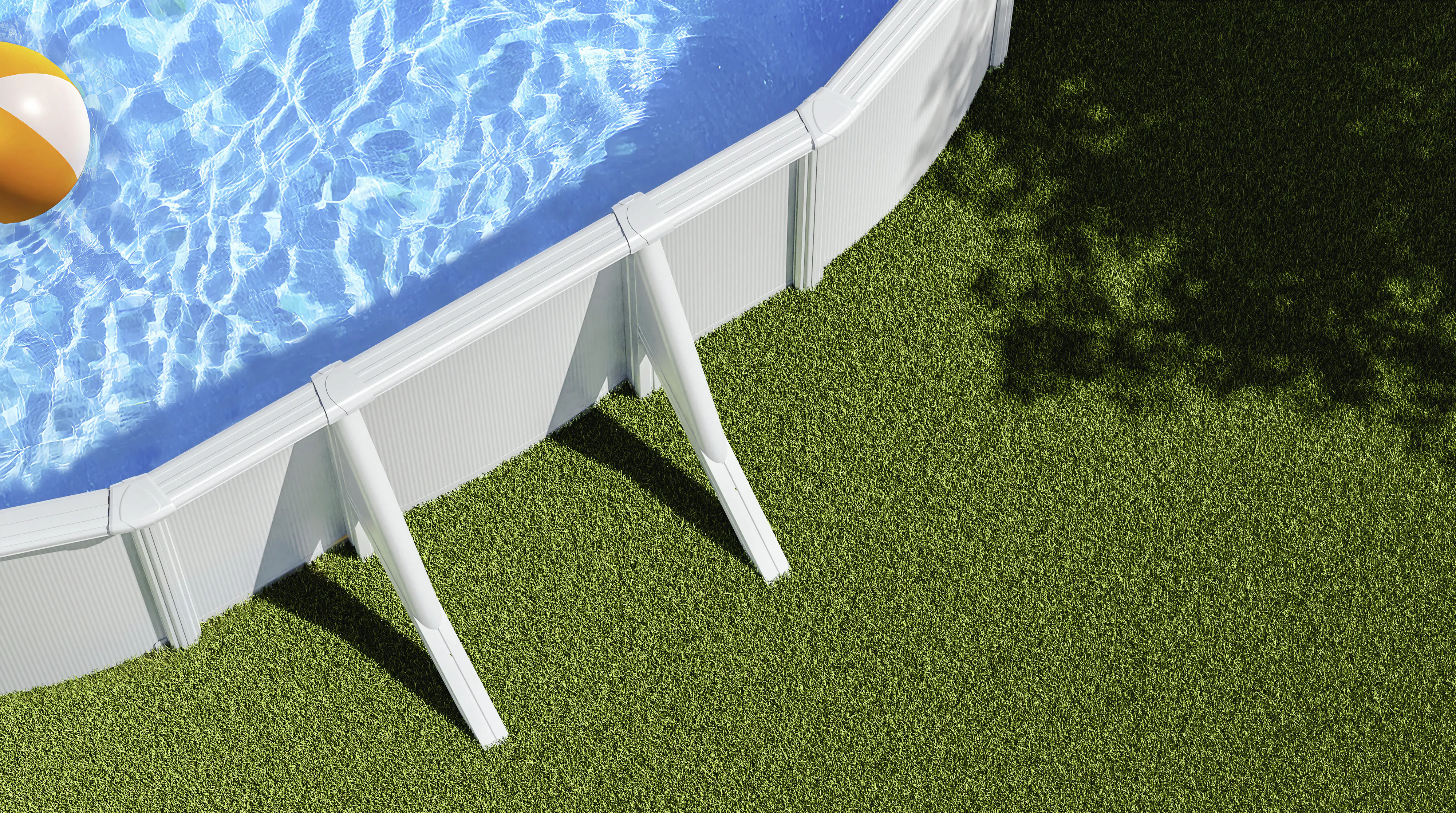 Gre Stahlwandpool Bora Bora Komplett-Set oval 634 x 575 x 122 cm weiß