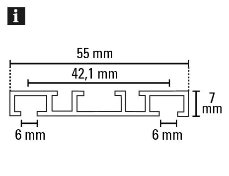 Gardinia Aluminium-Vorhangschiene 2-läufig, weiß, 150 cm