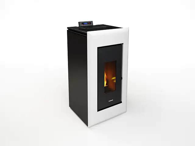 FreePoint Pelletofen VEGA Stahl10,5 kWschwarz-weiß FreePoint Pelletofen VEGA Stahl10,5 kWschwarz-weiß