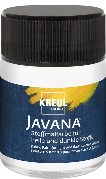 Kreul Javana Stoffmalfarbe für helle und dunkle Stoffe weiss 50 ml Kreul Javana Stoffmalfarbe für helle und dunkle Stoffe weiss 50 ml