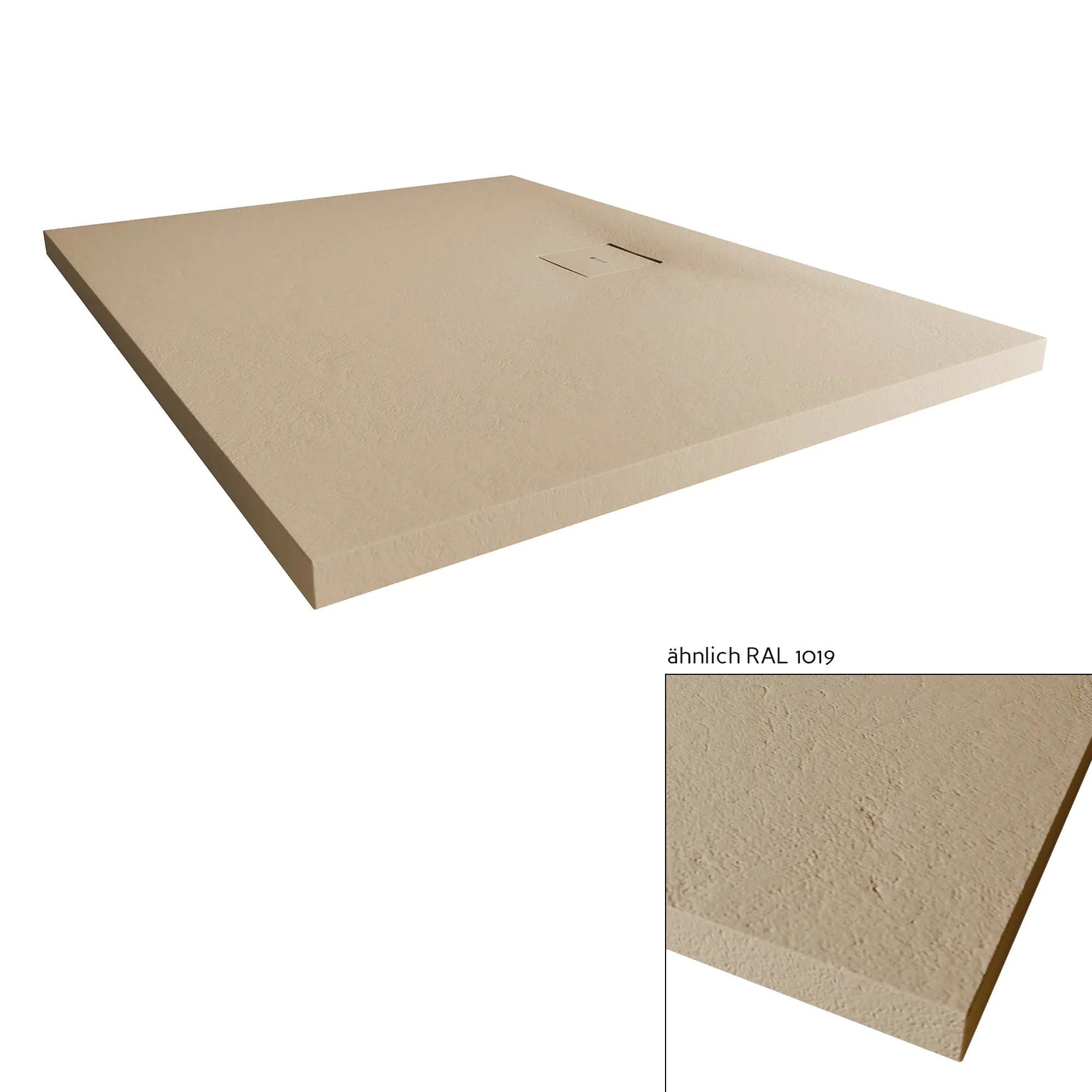 Breuer Duschwanne Modern Line Sandstein Rechteck, 90x140 cm, Höhe 3,5 cm