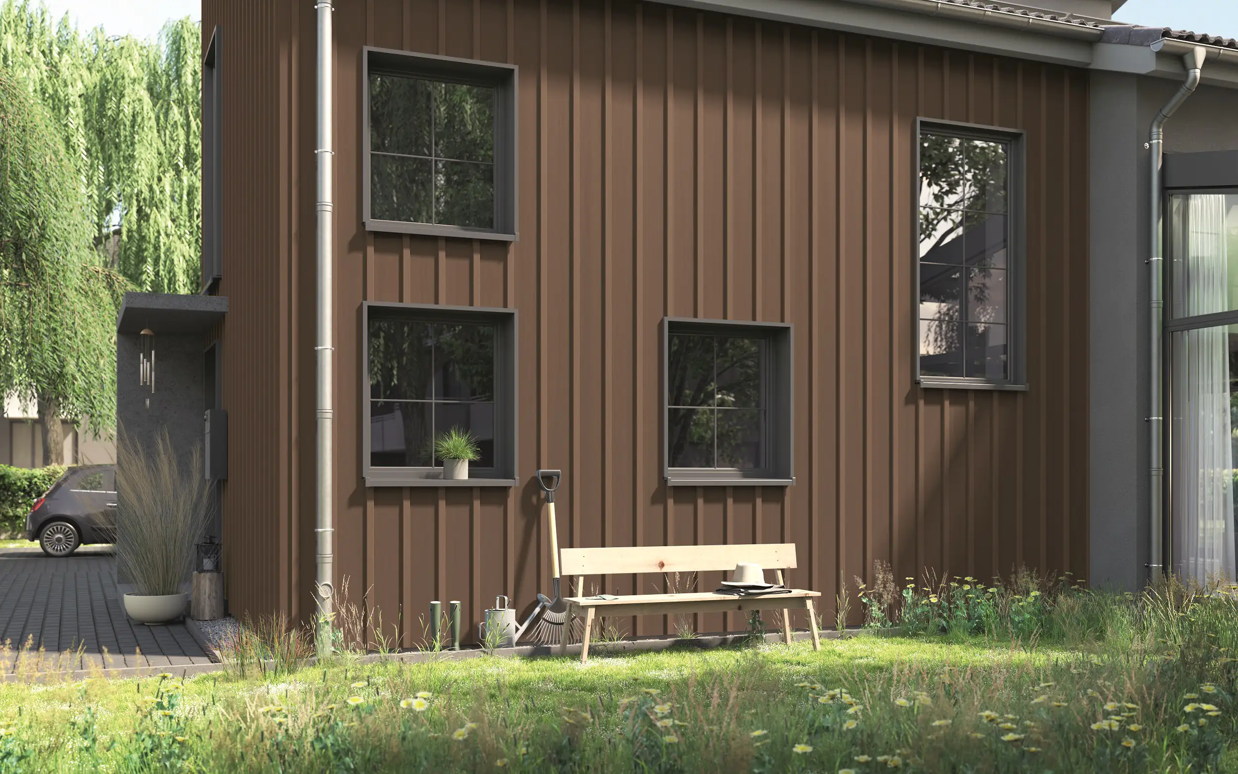 Alpina Wetterschutzfarbe deckend 0,75 L toskanabraun