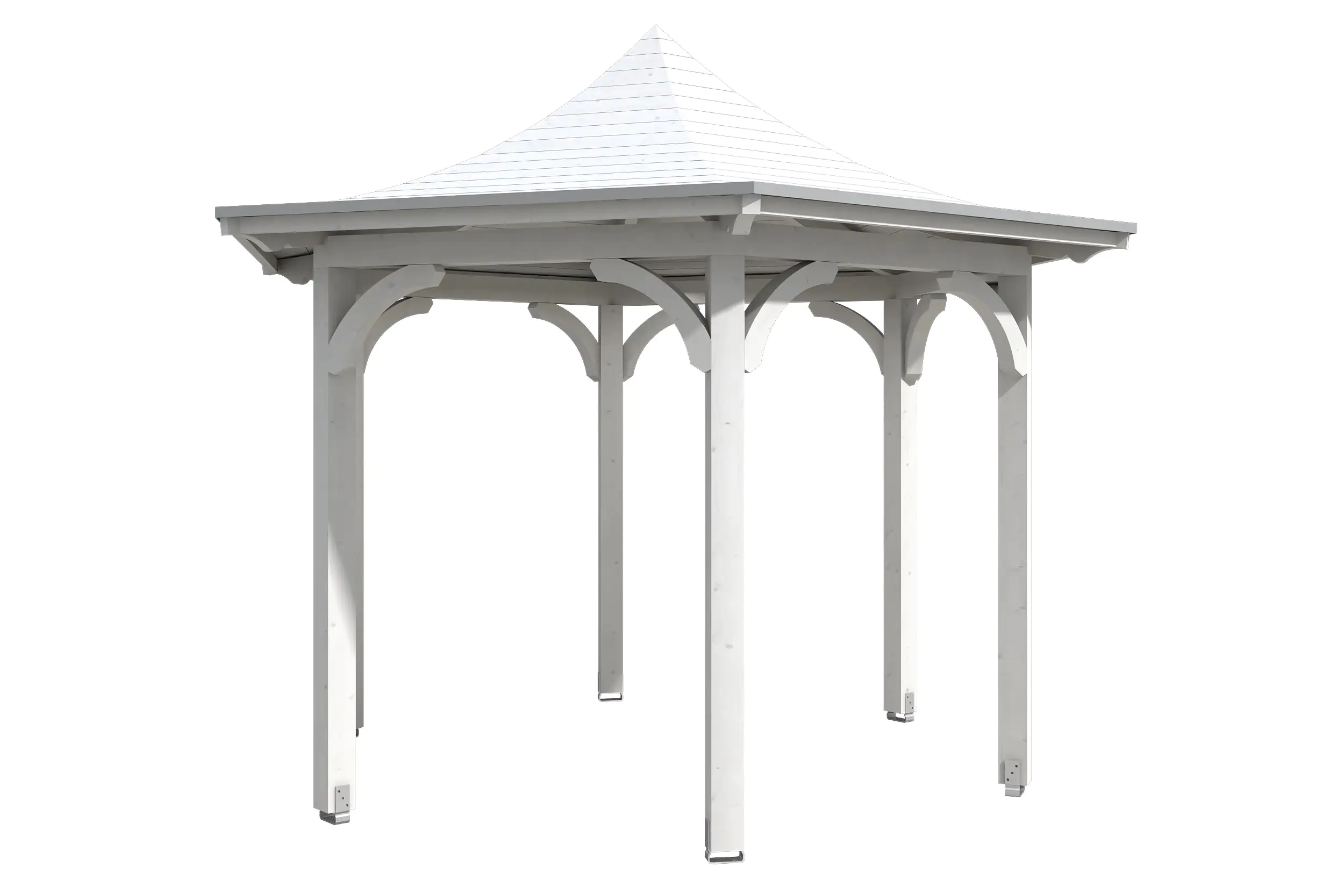 4018211007646_02 SKAN HOLZ Pavillon Versailles Leimholz, lasiert in Weiß