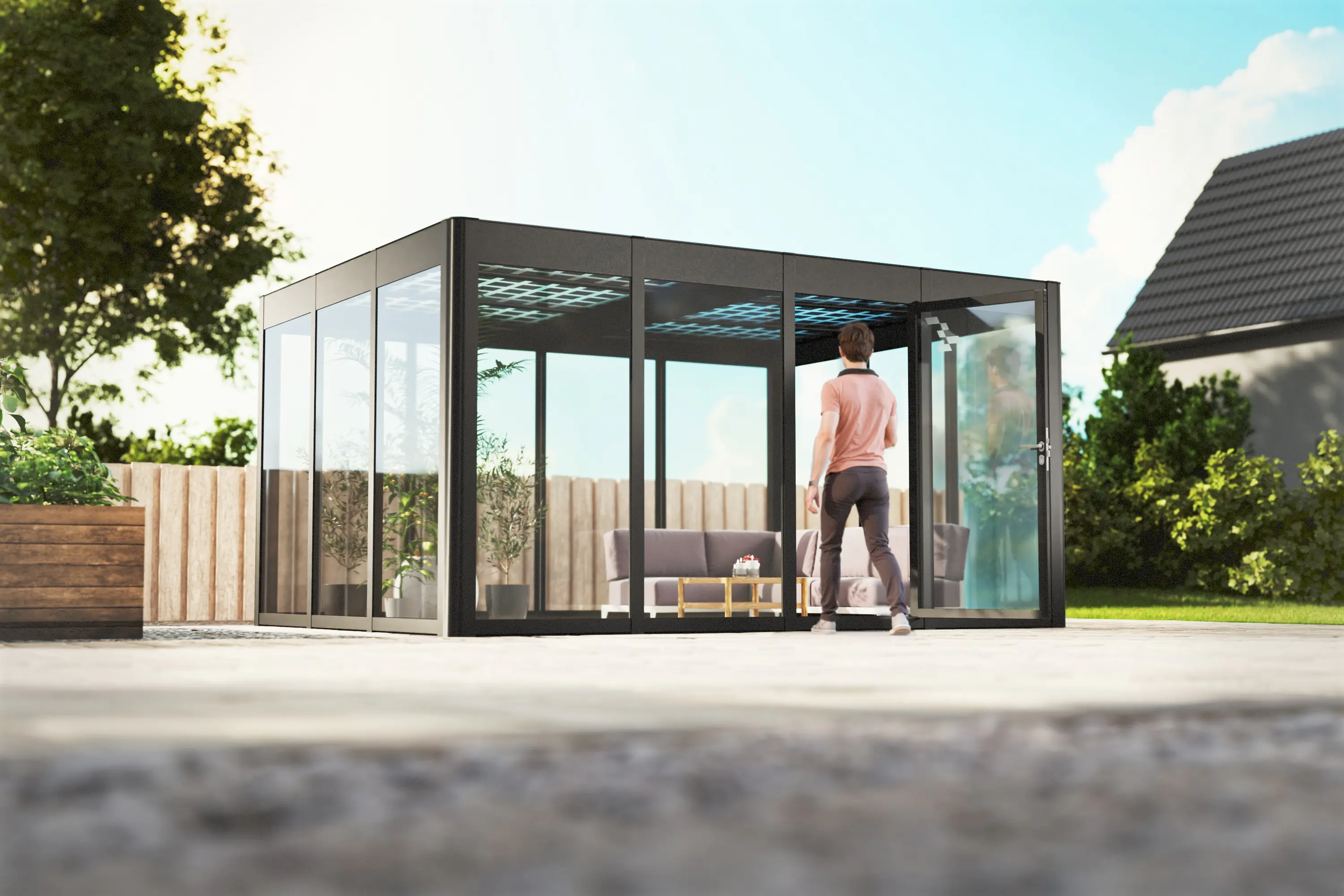 SunElements SunGarden Gartenhaus Energy 4.3 443 x 338 cm anthrazit-metallic