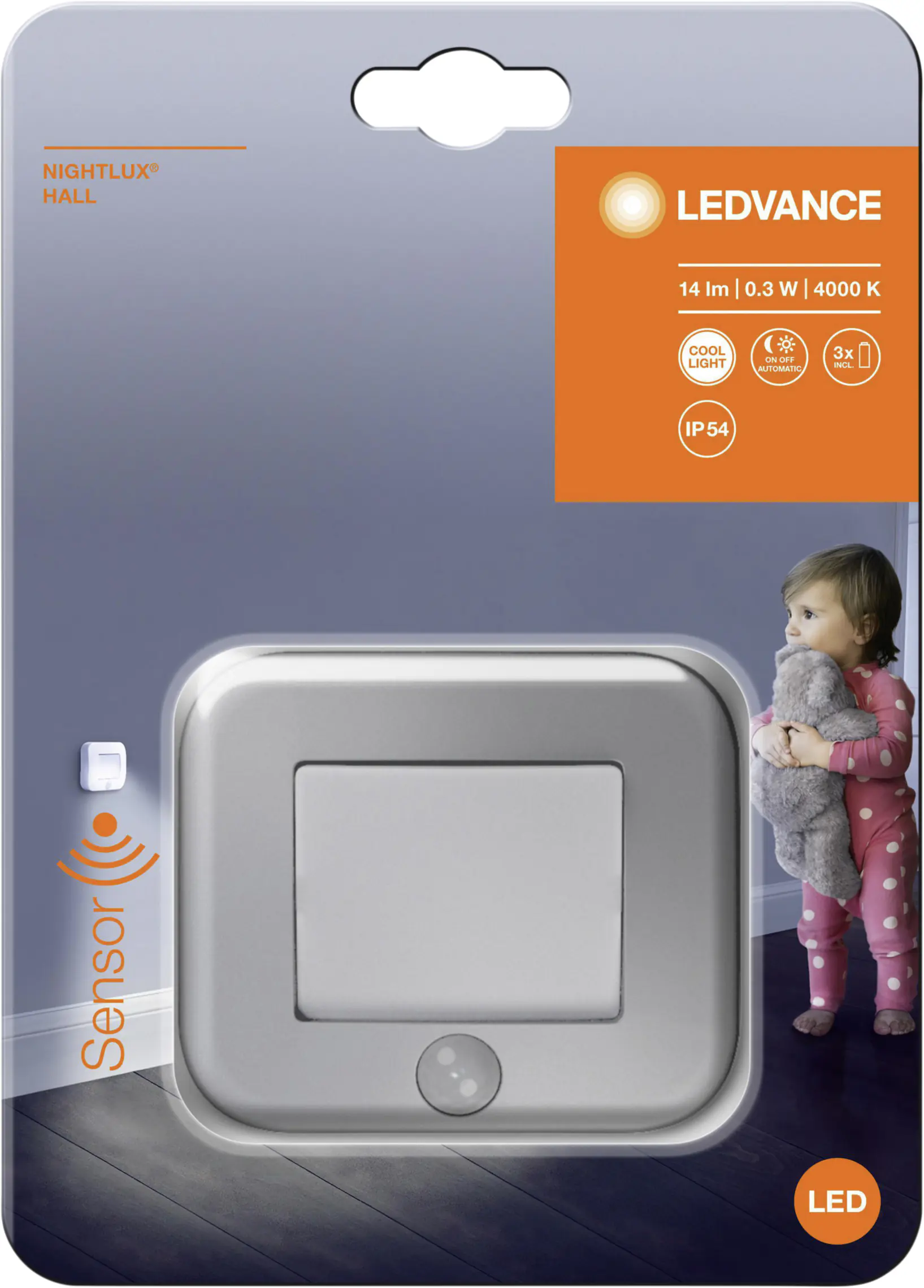 Osram LED Nachtlicht Nightlux Hall silber