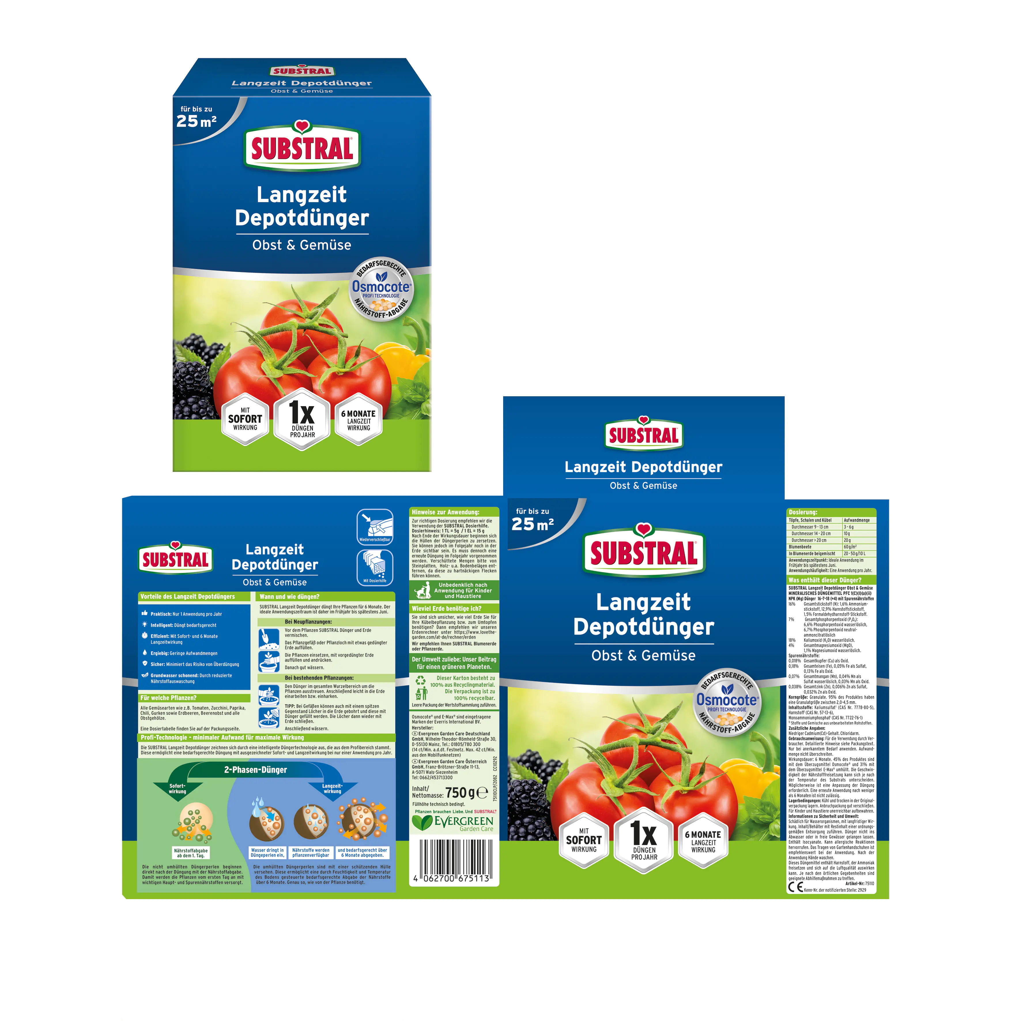 Substral Langezeit Depotdünger Obst & Gemüse 750 g