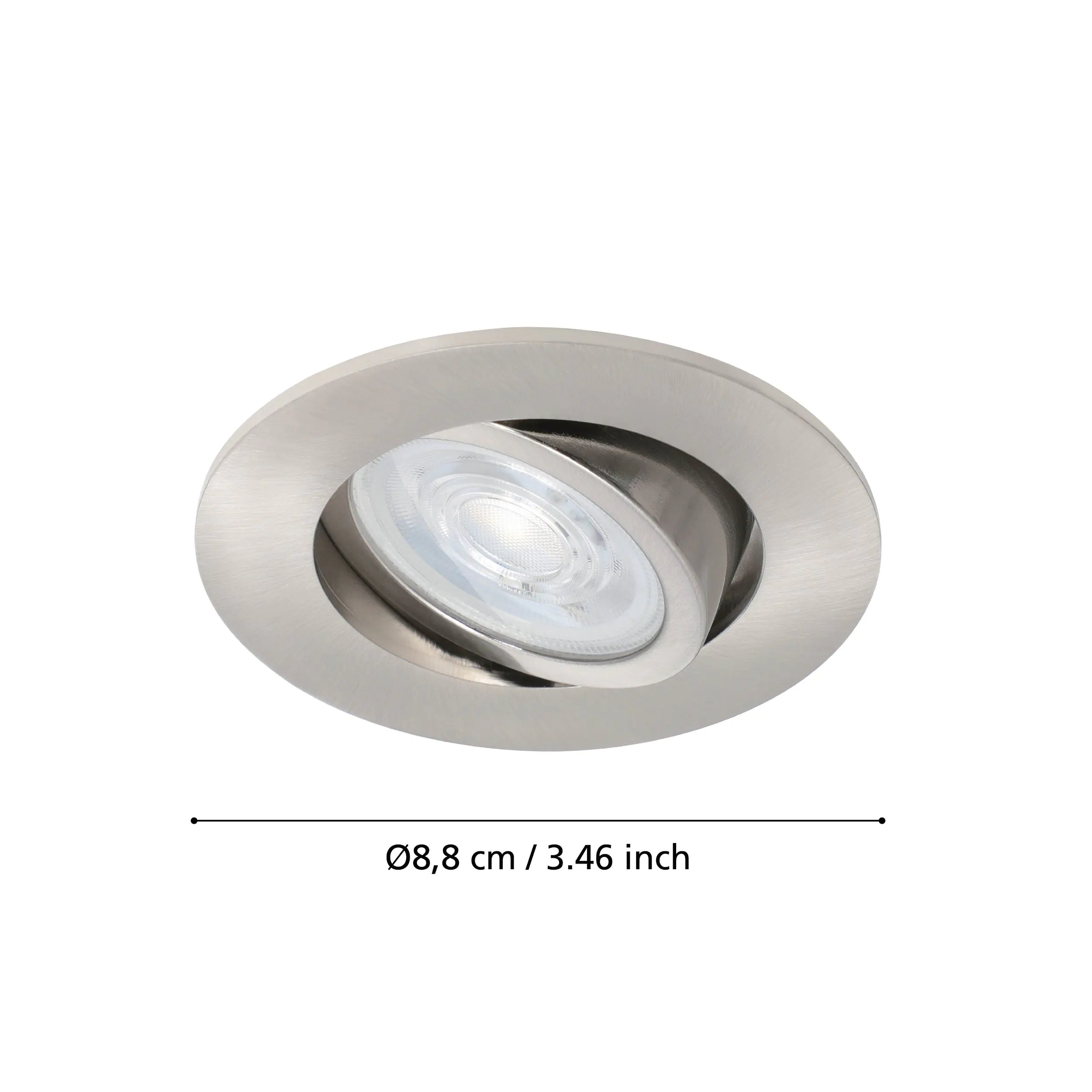 Eglo Connect Einbauleuchte Saliceto-Z nickel-matt Ø 8,8 cm dimmbar RGB Eglo Connect Einbauleuchte Saliceto-Z nickel-matt Ø 8,8 cm dimmbar RGB