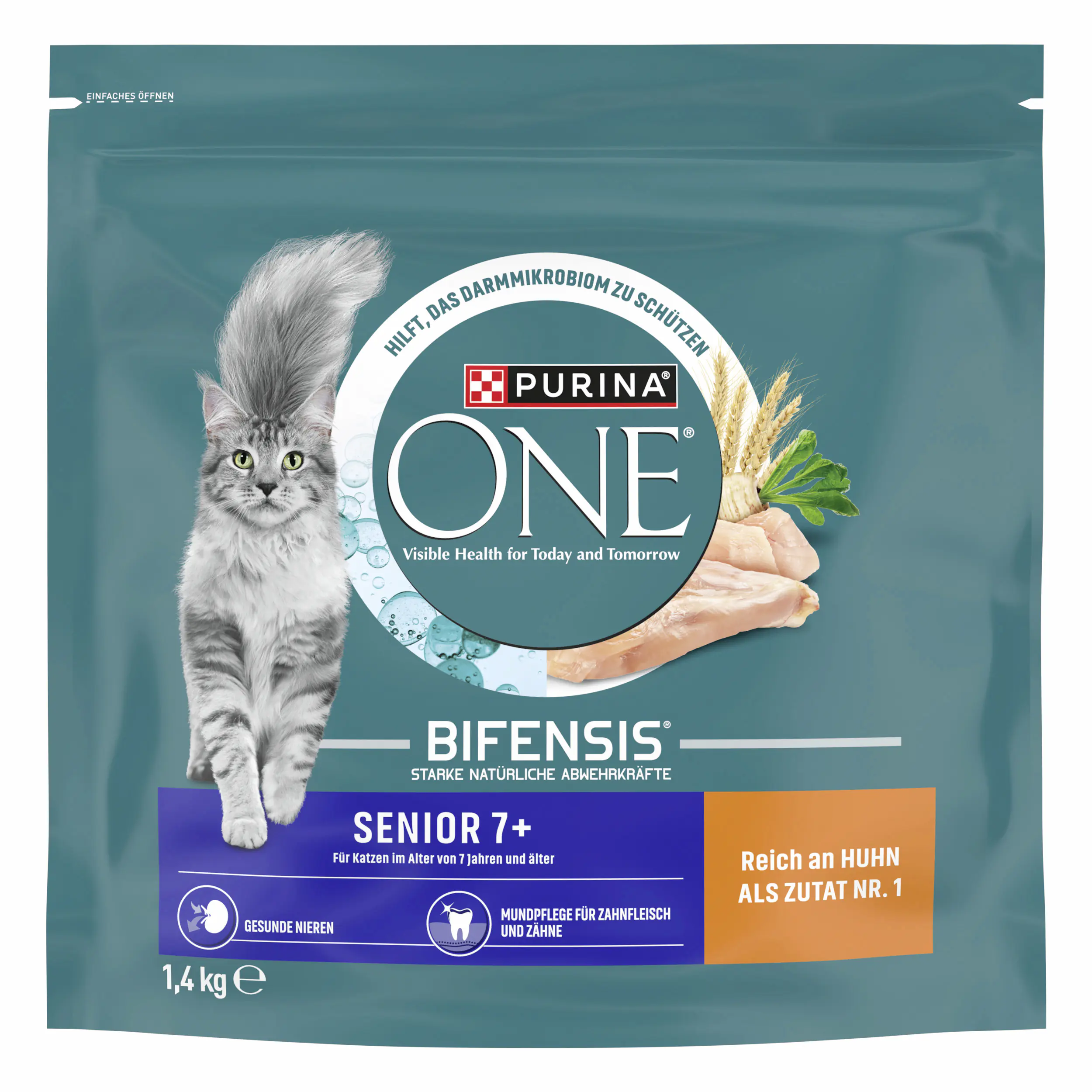 Purina One Katzenfutter Senior 7+ reich an Huhn 1,4 kg