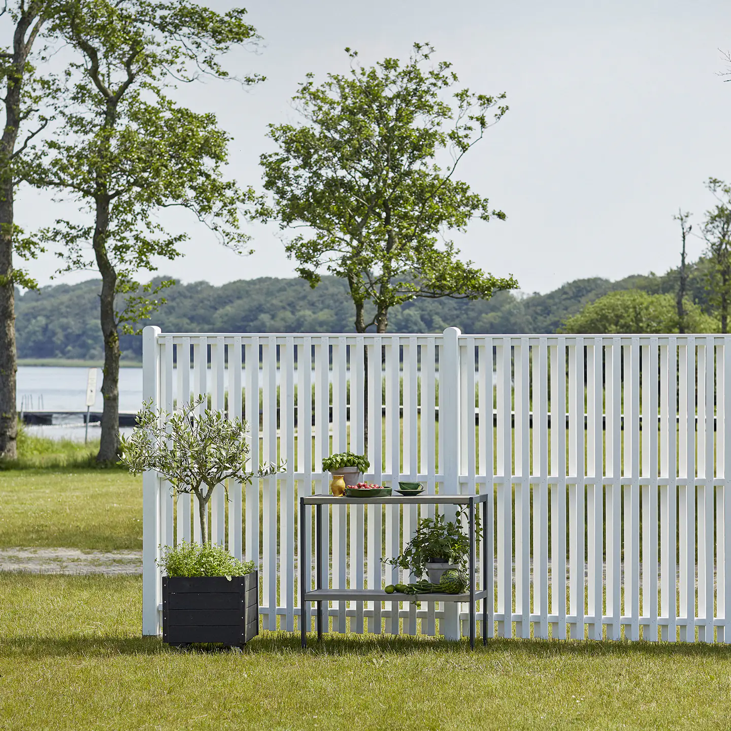 Plus Zaun Nagano 180 x 140 cm RAL 9010 Weiß