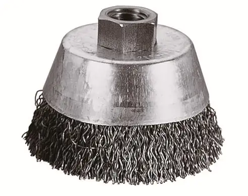 Wolfcraft Topfdrahtbürste Ø 65 mm gewellt M14 für Winkelschleifer