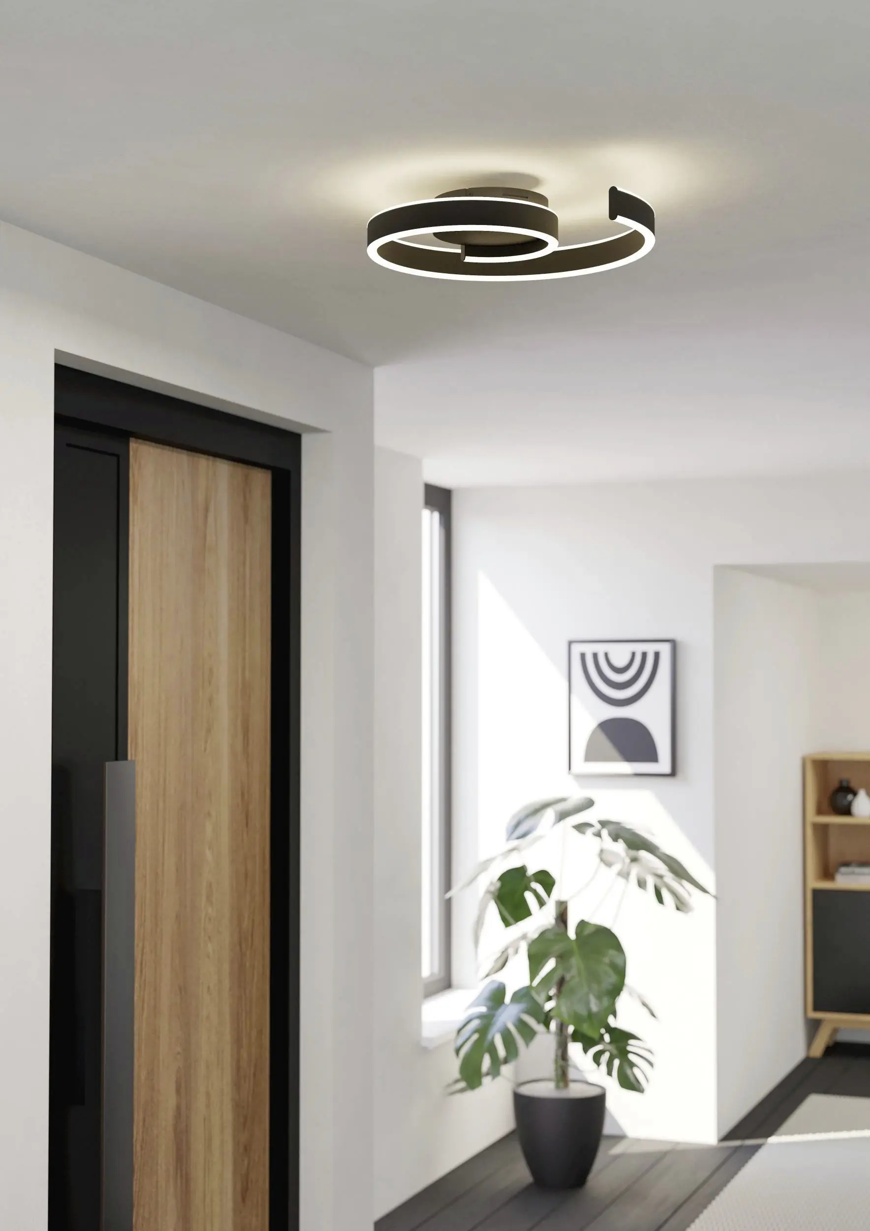 Eglo LED Deckenleuchte Andabaia-Z schwarz 47 x 39 cm warmweiß-kaltweiß dimmbar Eglo LED Deckenleuchte Andabaia-Z schwarz 47 x 39 cm warmweiß-kaltweiß dimmbar