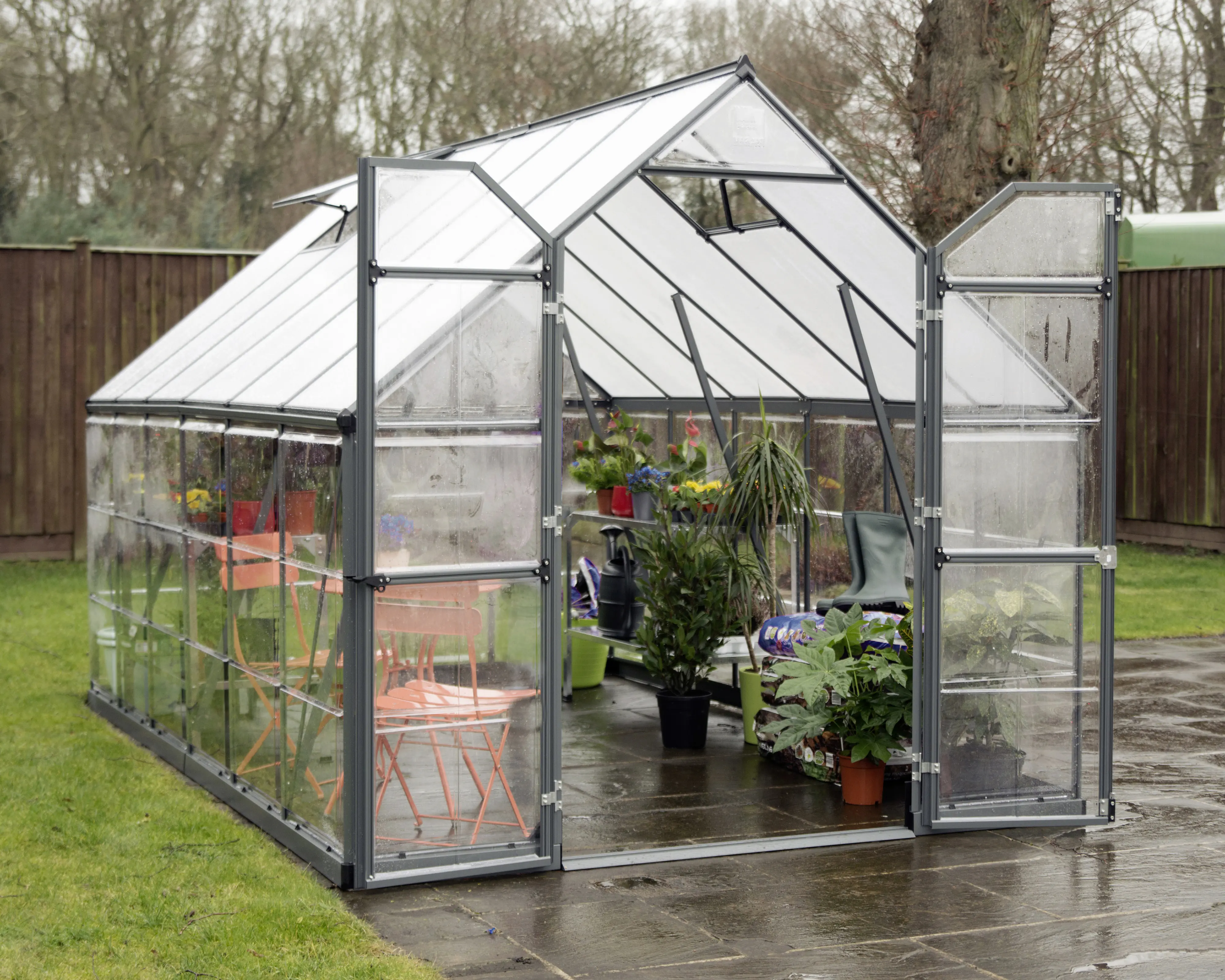 Canopia Gewächshaus Balance Alu grau 367 x 244 cm