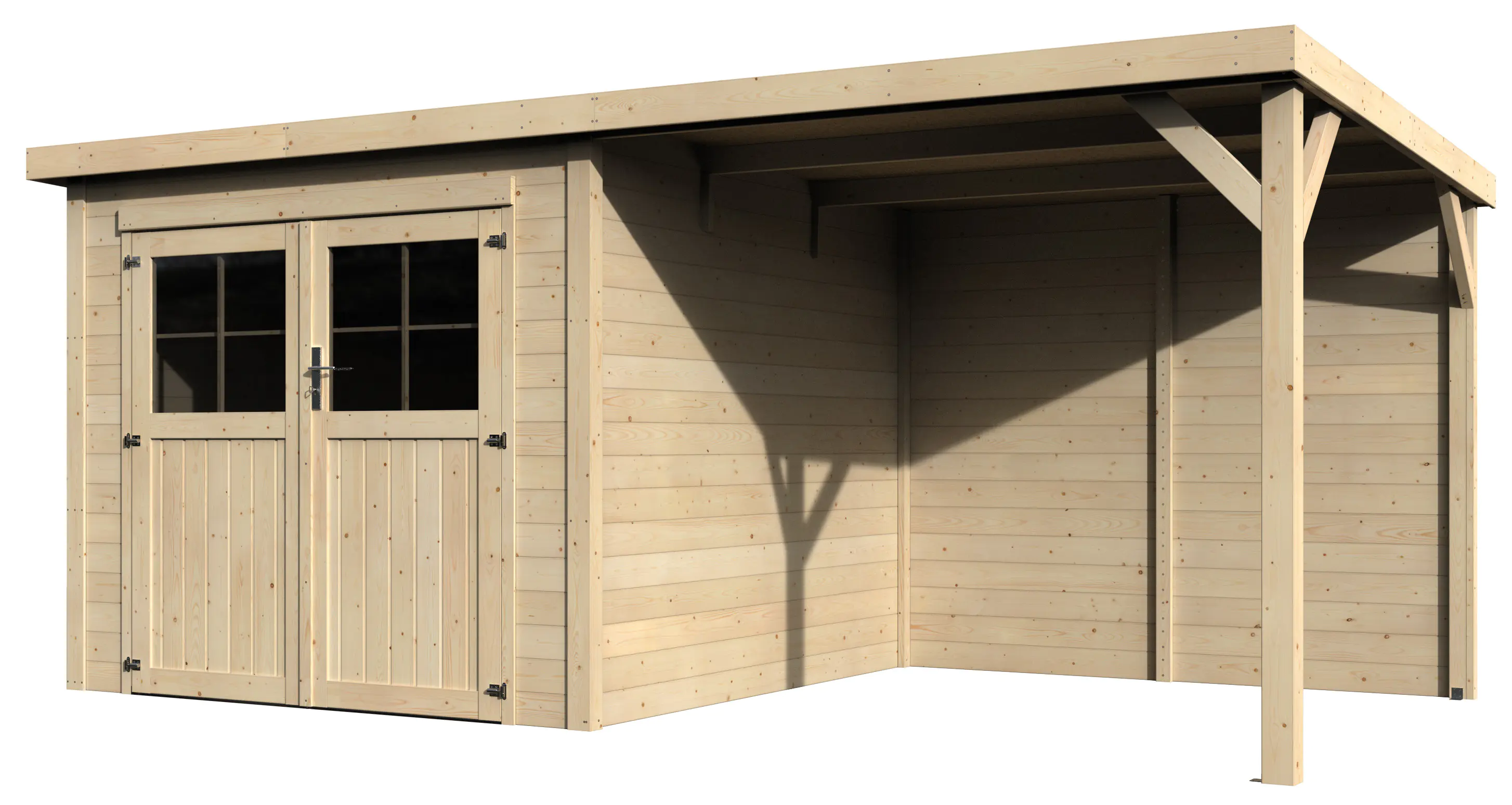 Decor et Jardin Gartenhaus Paradis 463 x 236 cm natur inkl. Anbau