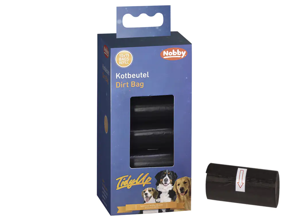 Nobby TidyUp Kotbeutel schwarz Vorratspack 10 Rollen á 15 Beutel Nobby TidyUp Kotbeutel schwarz Vorratspack 10 Rollen á 15 Beutel