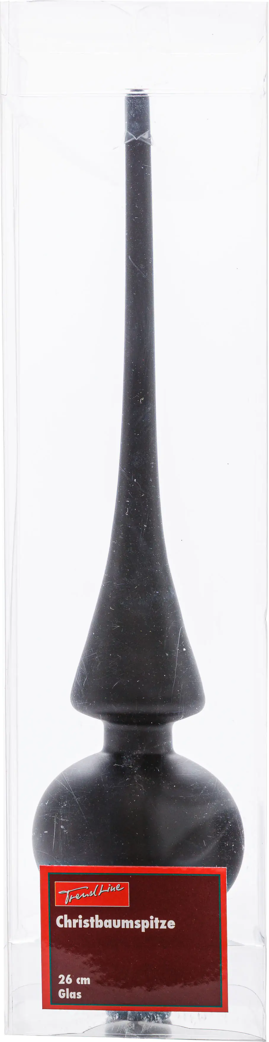 TrendLine Christbaumspitze aus Glas 26 cm schwarz matt TrendLine Christbaumspitze aus Glas 26 cm schwarz matt