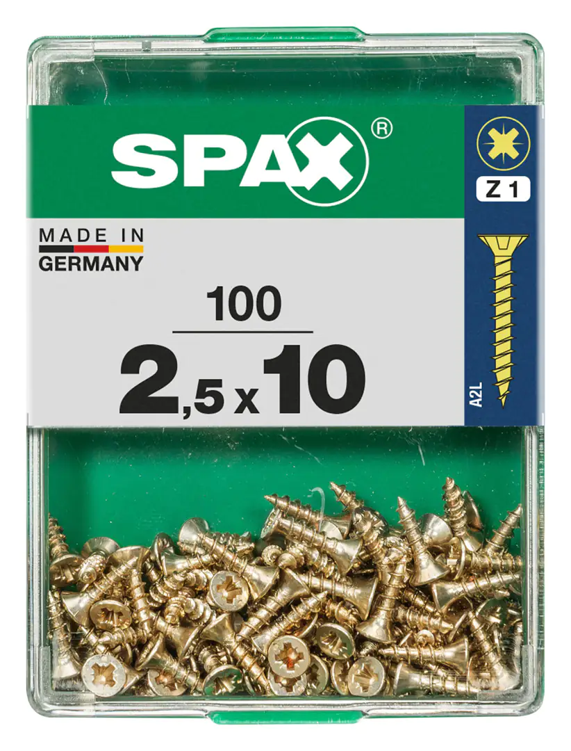 Spax Universalschrauben 2.5 x 10 mm PZ 1 - 100 Stk.