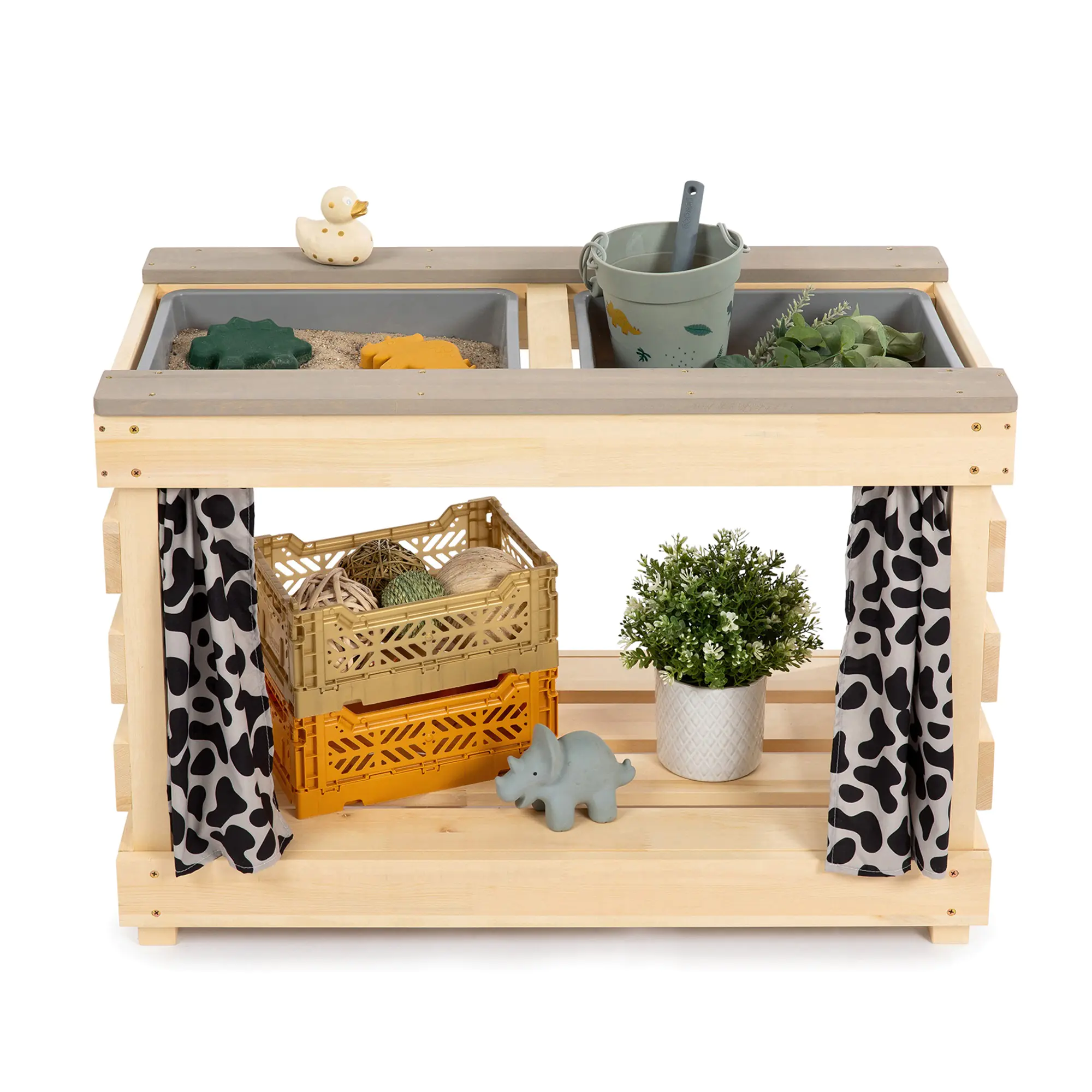 MUDDY BUDDY® Matschtisch Little Leo natur-warmgrau