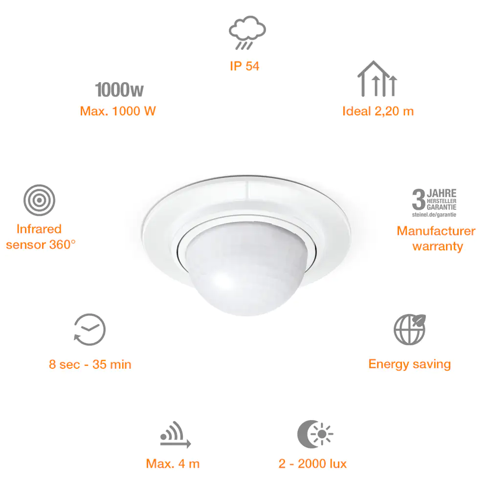 Steinel Einbau-Bewegungsmelder IS 360-1 DE weiß
