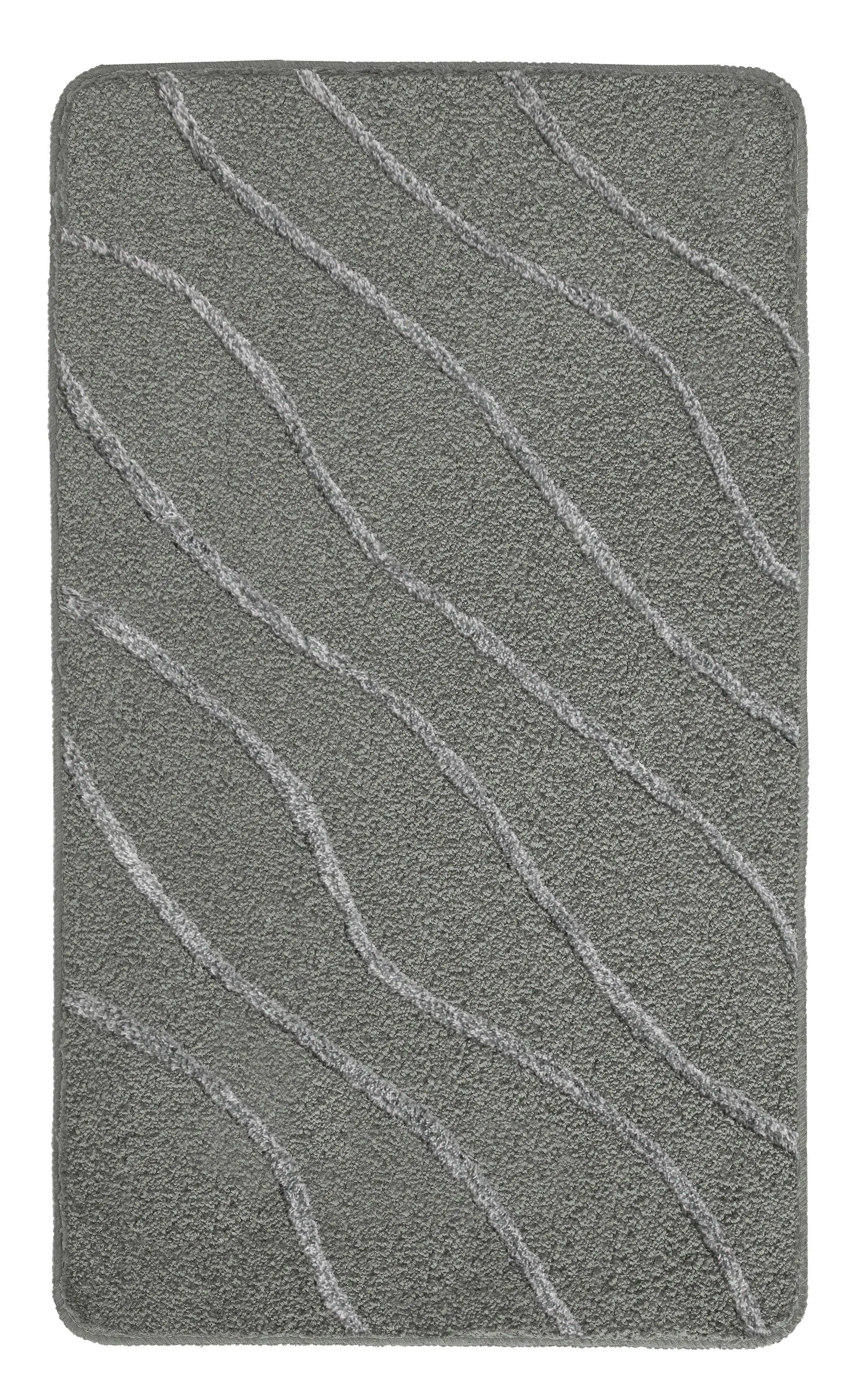 Tram Badteppich anthrazit Polyacryl 70 x 120 cm