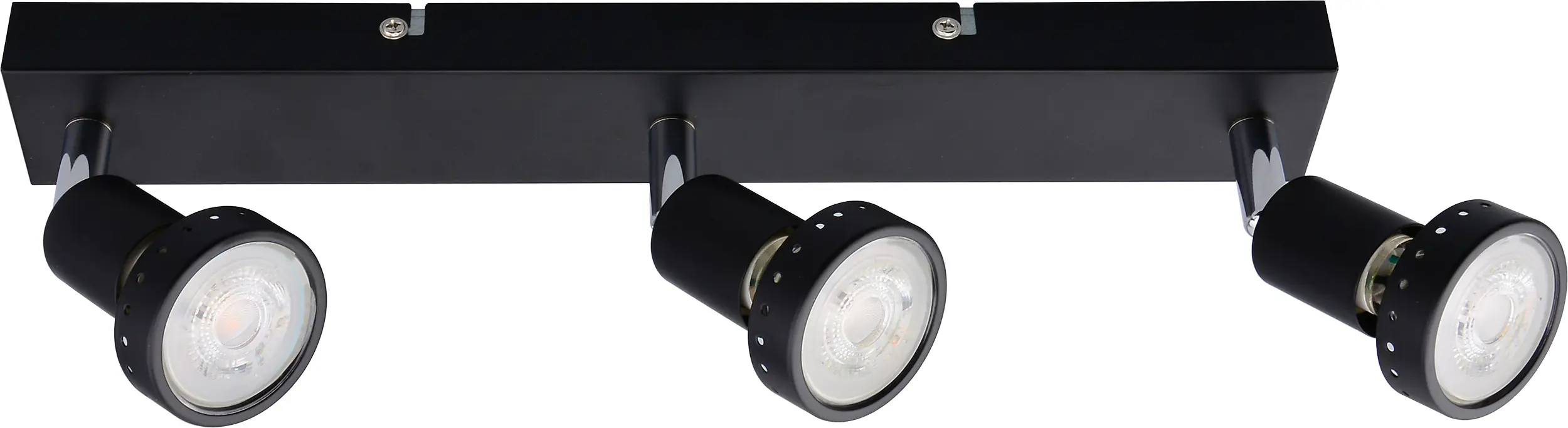 Primaster LED-Deckenlampe 3er Spot Chicago GU10 36 x 8 cm schwarz