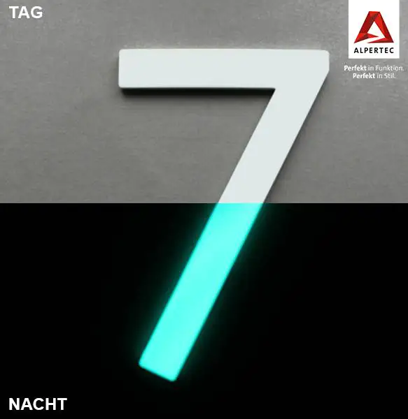 Alpertec Hausnummer 7 Selbstklebend Nachtleuchtend Alpertec Hausnummer 7 Selbstklebend Nachtleuchtend