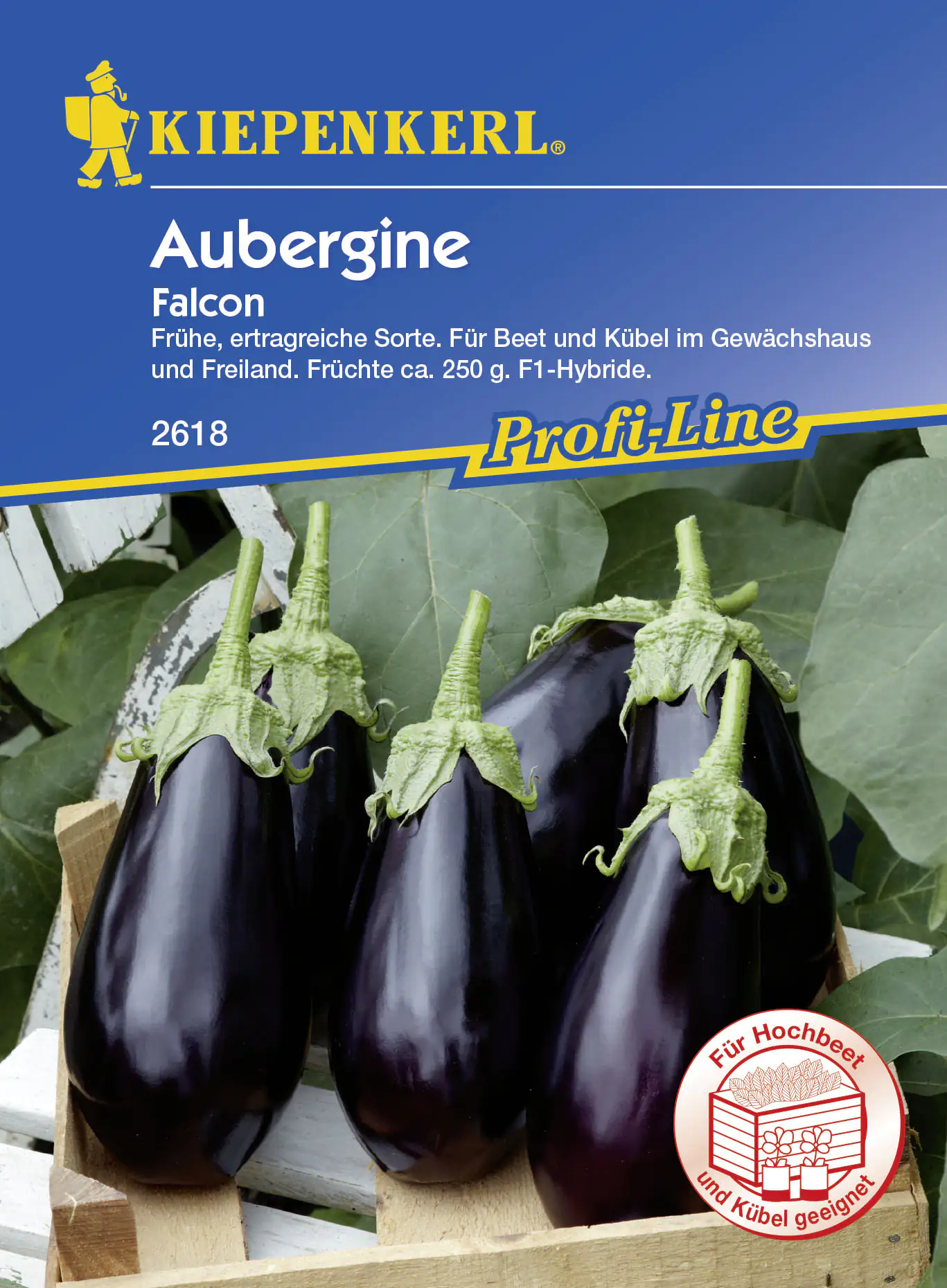 Kiepenkerl Aubergine Falcon Solanum melongena, Inhalt: 8 Korn