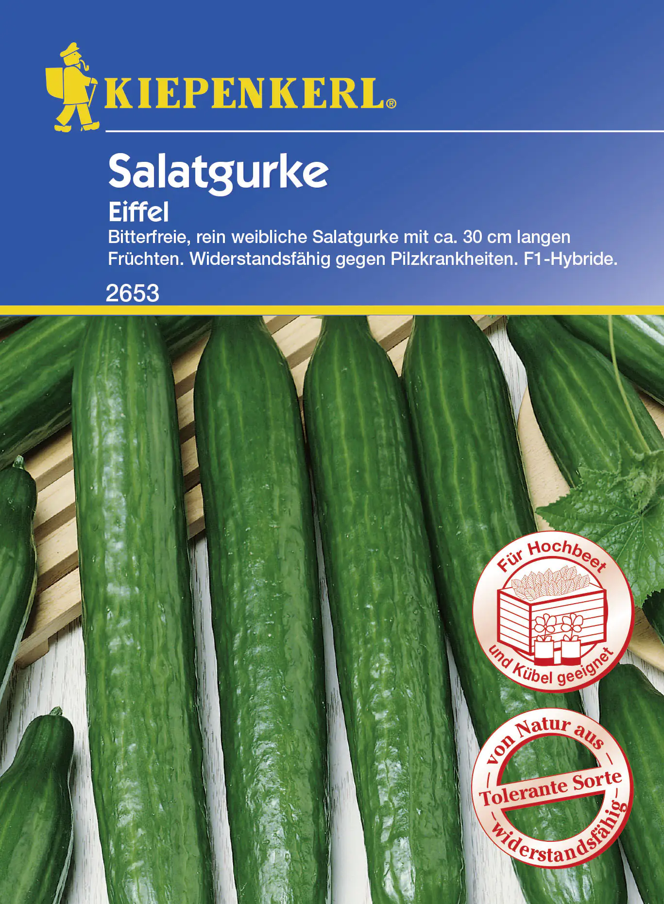 Kiepenkerl Salatgurke Eiffel Cucumis sativus, Inhalt: 6 Korn Kiepenkerl Salatgurke Eiffel Cucumis sativus, Inhalt: 6 Korn