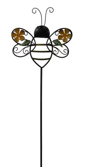 TrendLine Gartenstecker Metall Biene 114 cm mehrfarbig