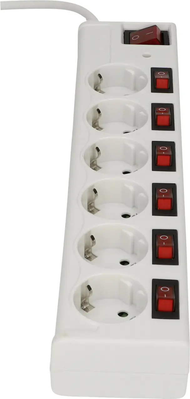 Unitec Steckdosenleiste 6-Fach 1,4m flexibel weiß Unitec Steckdosenleiste 6-Fach 1,4m flexibel weiß