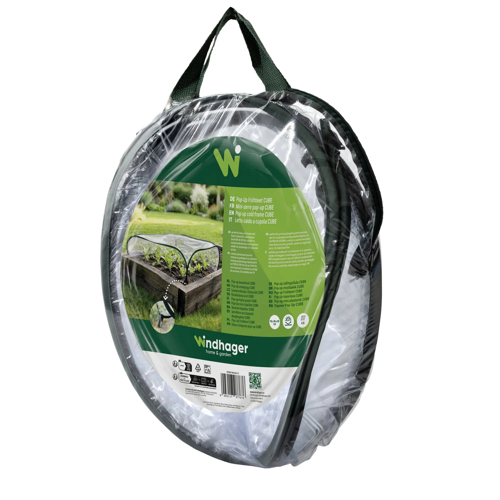Windhager Hochbeet-Abdeckung Pop Up Cube PVC 95 x 95 cm 