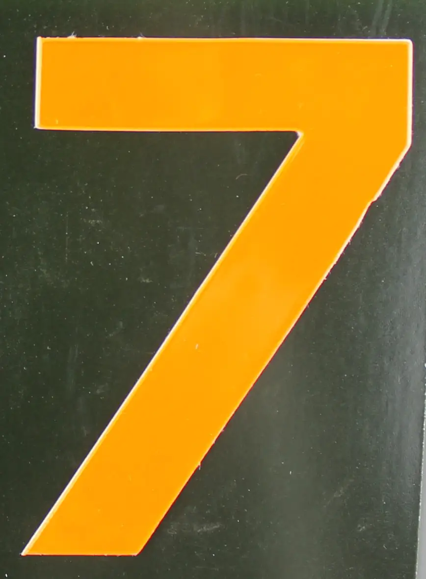 Conacord Reflektierende Klebezahl 7 orange 80 mm "7"