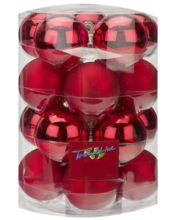 TrendLine Weihnachtskugeln bruchfest Ø 4 cm rot 16 Stück TrendLine Weihnachtskugeln bruchfest Ø 4 cm rot 16 Stück