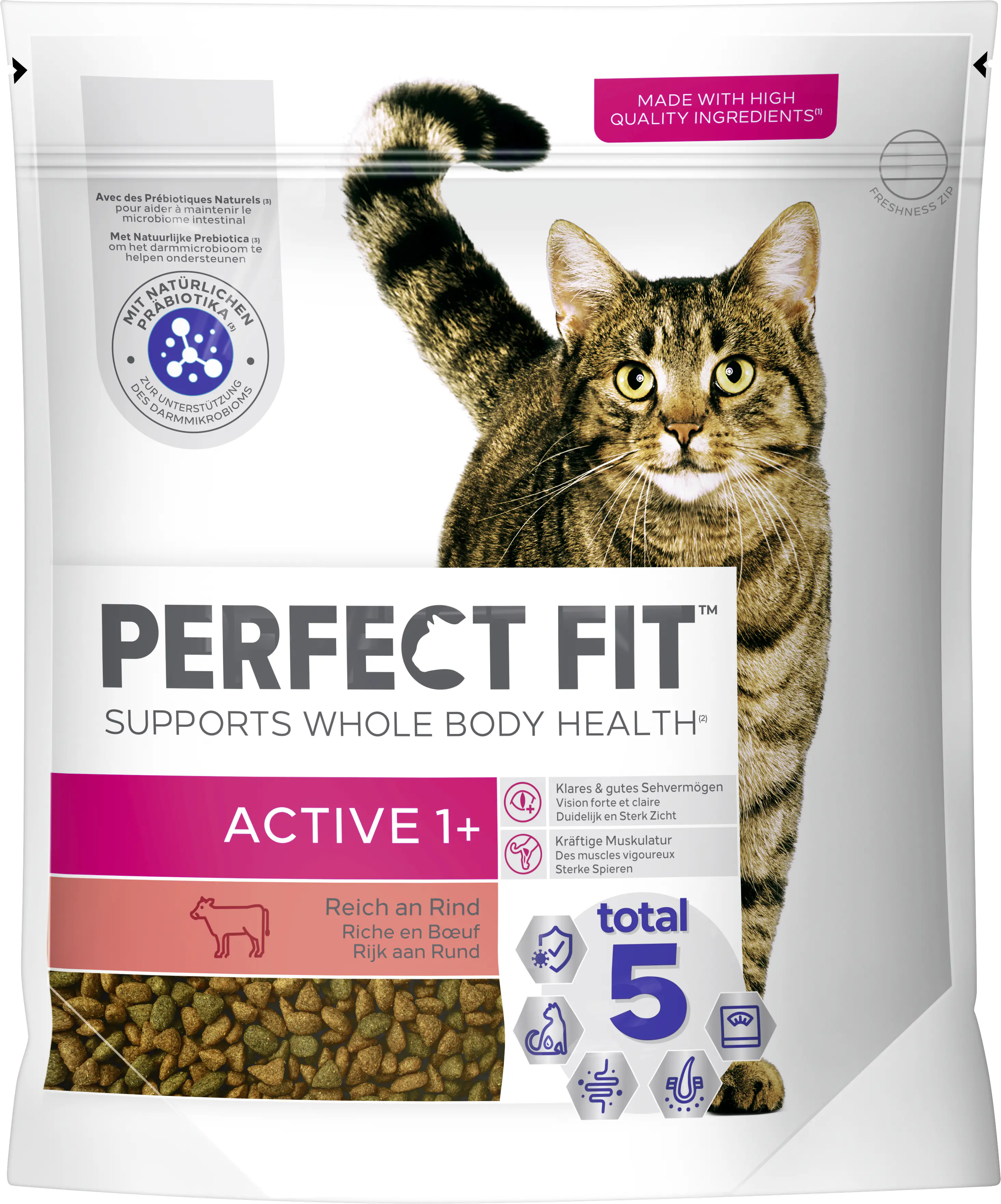 Perfect Fit Active 1+ Katzentrockenfutter Adult 1,4 kg Rind Perfect Fit Active 1+ Katzentrockenfutter Adult 1,4 kg Rind