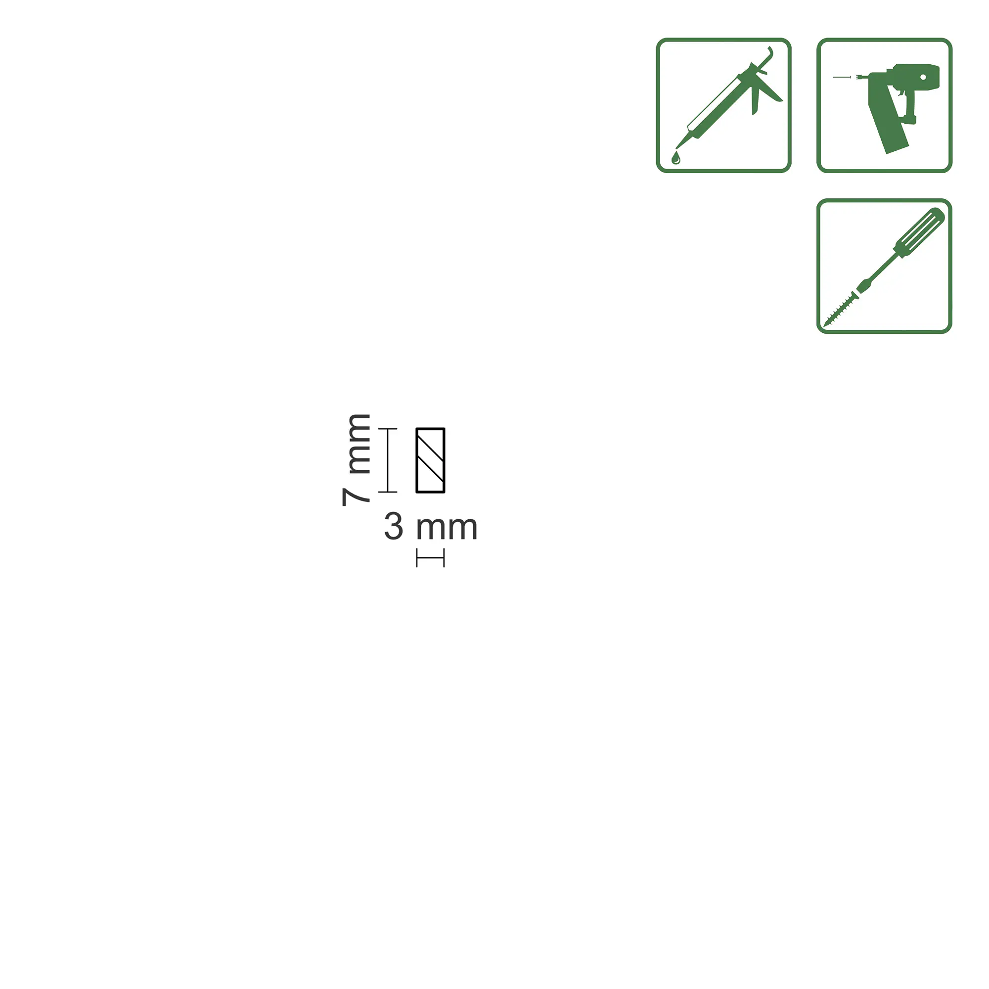 FN Neuhofer Flachleiste 100 cm 7 x 3 mm Fichte/Kiefer