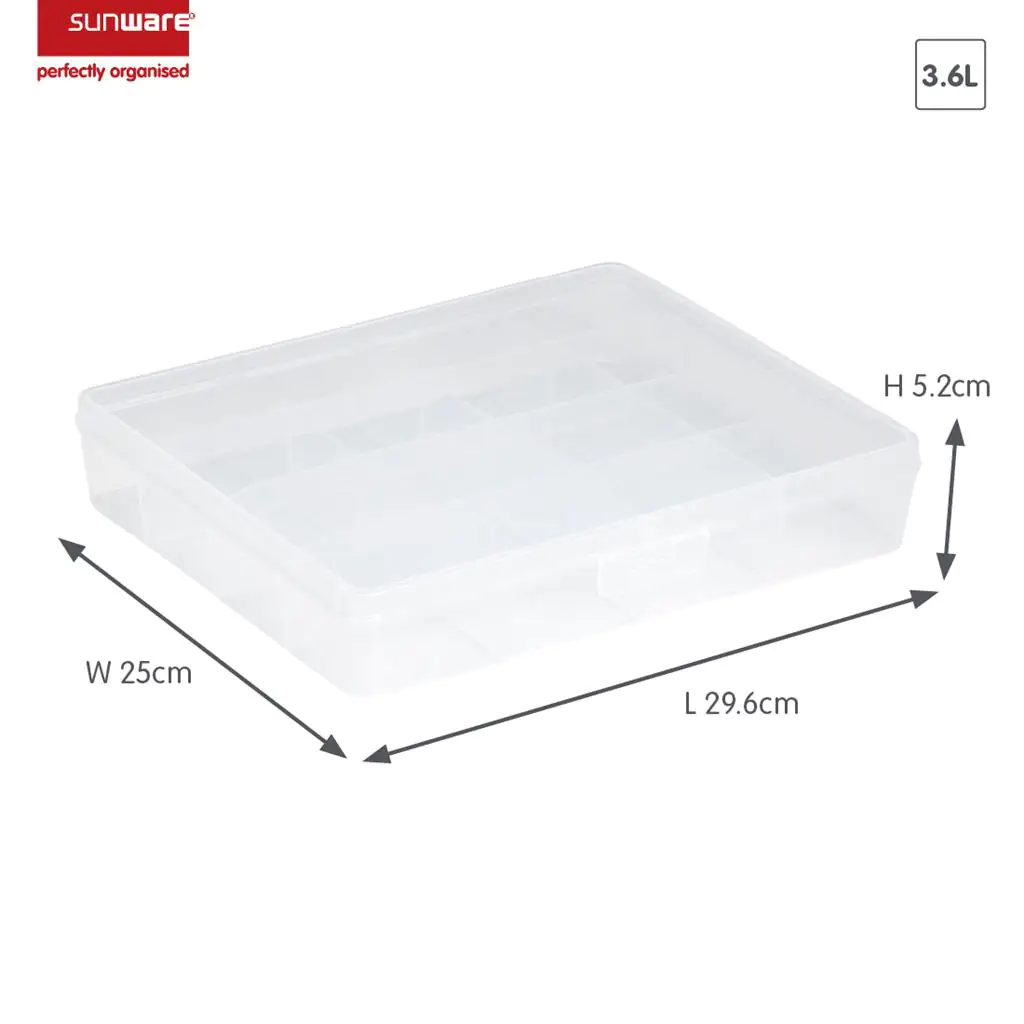 Sunware Sortierbox Q-Line 16 Fächer 29,6 x 25 x 5,2 cm Sunware Sortierbox Q-Line 16 Fächer 29,6 x 25 x 5,2 cm