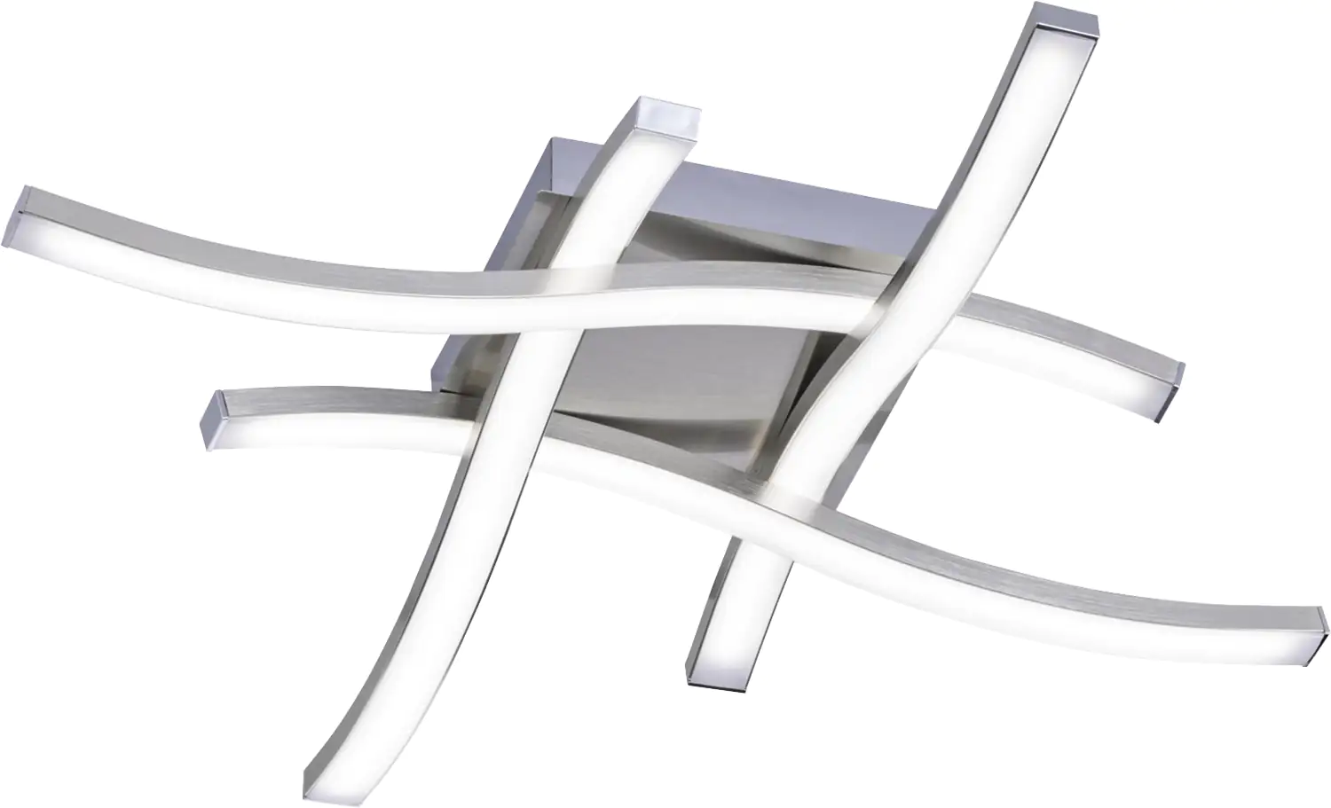 Reality Leuchten LED Deckenleuchte Route 4-flg., nickel matt Reality Leuchten LED Deckenleuchte Route 4-flg., nickel matt