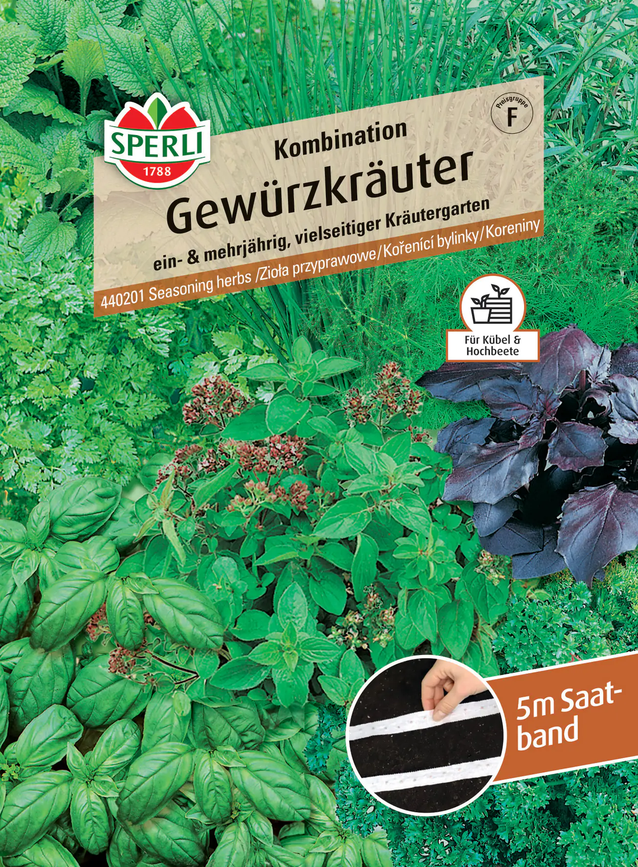 Sperli Gewürzkräuter-Kombination Saatband Sperli Gewürzkräuter-Kombination Saatband