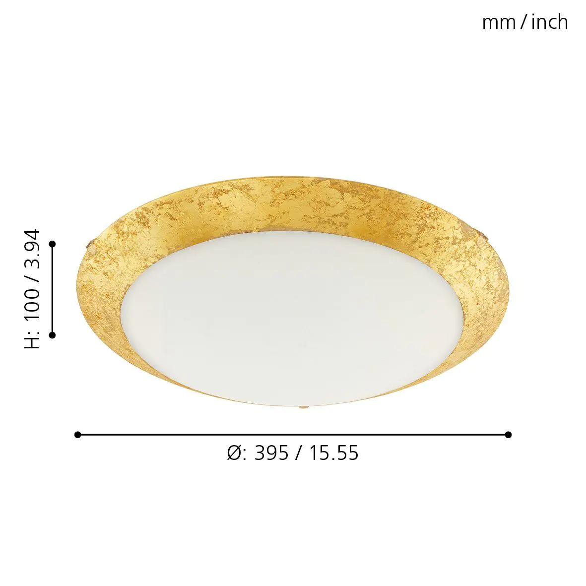 Eglo Led Wand- Deckenleuchte Montenovo weiß gold