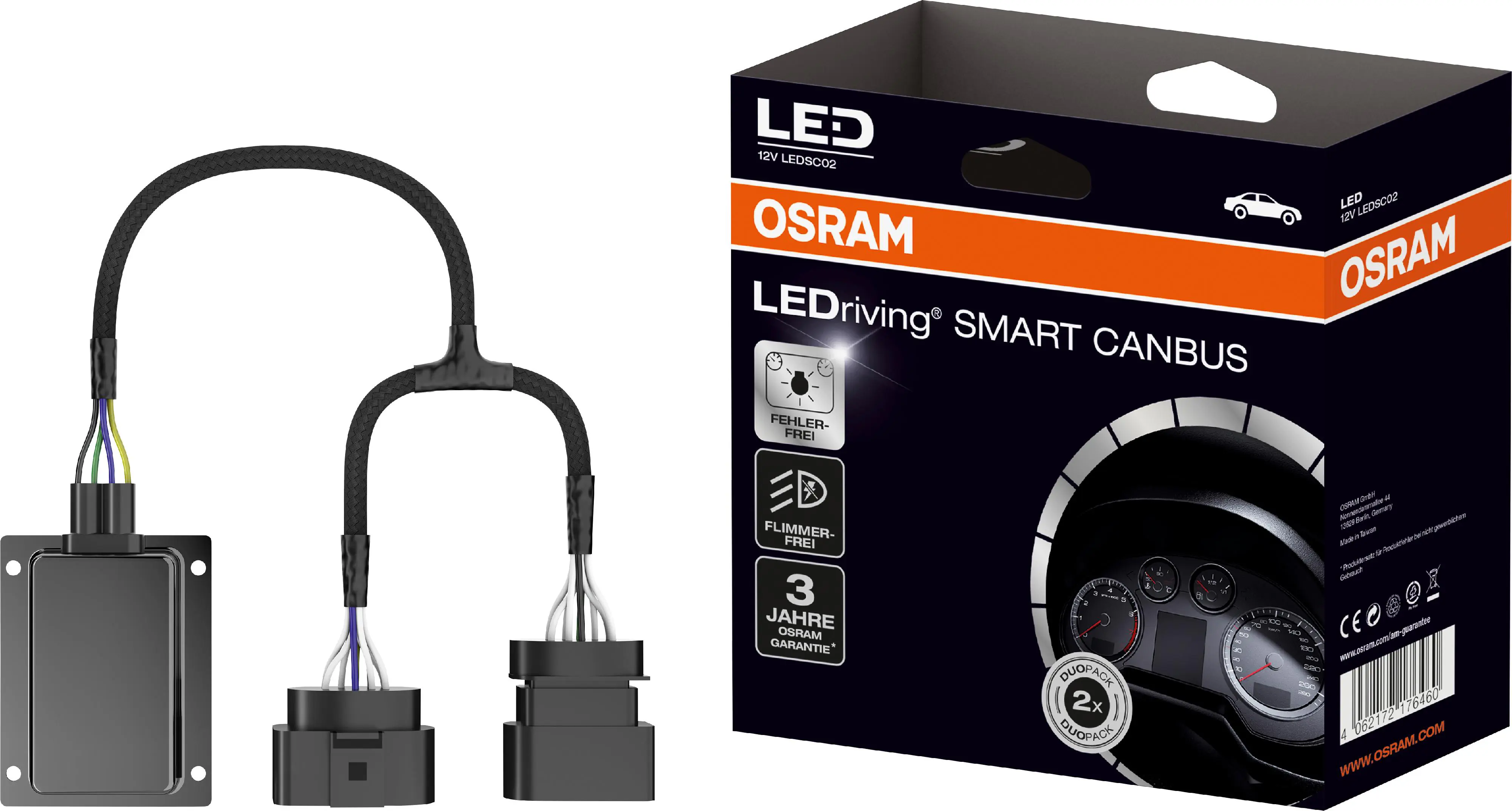 Osram Adapter LEDriving Smart CanBus LEDSC02-1 für Scheinwerferlampe H7 2x