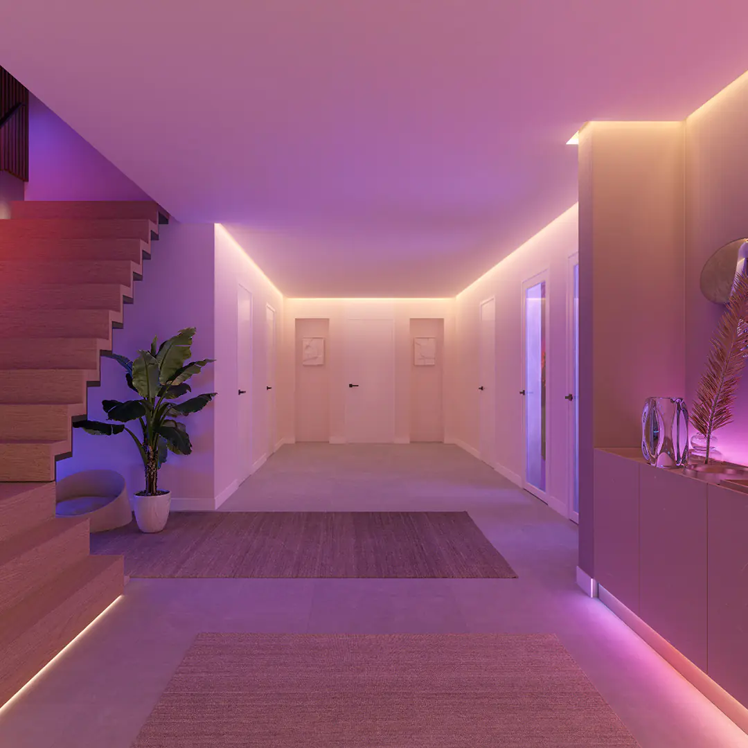 Philips Hue Stecker Flux Gradient LED-Streifen weiß 4 Stück