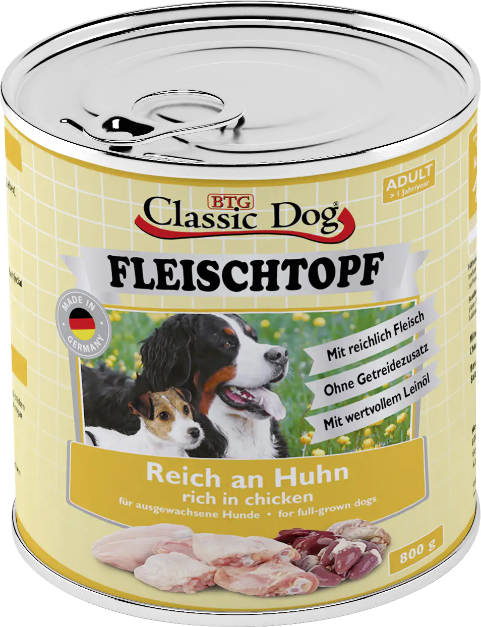Classic Dog Fleischtopf Huhn 800 g Adult