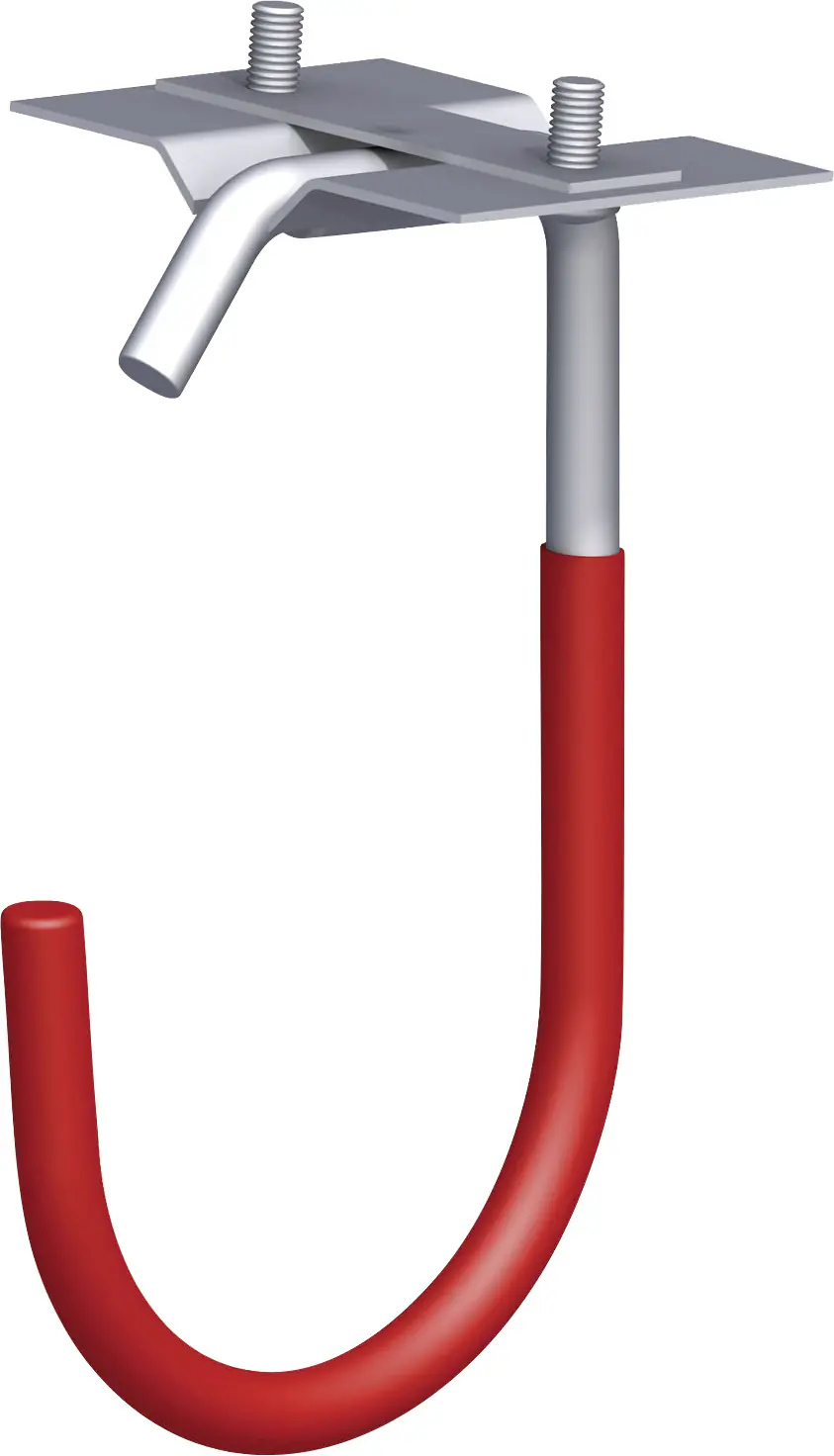 alfer Fahrradhaken, gummiert 90 mm 90 x 125 mm Stahl verzinkt rot gummiert